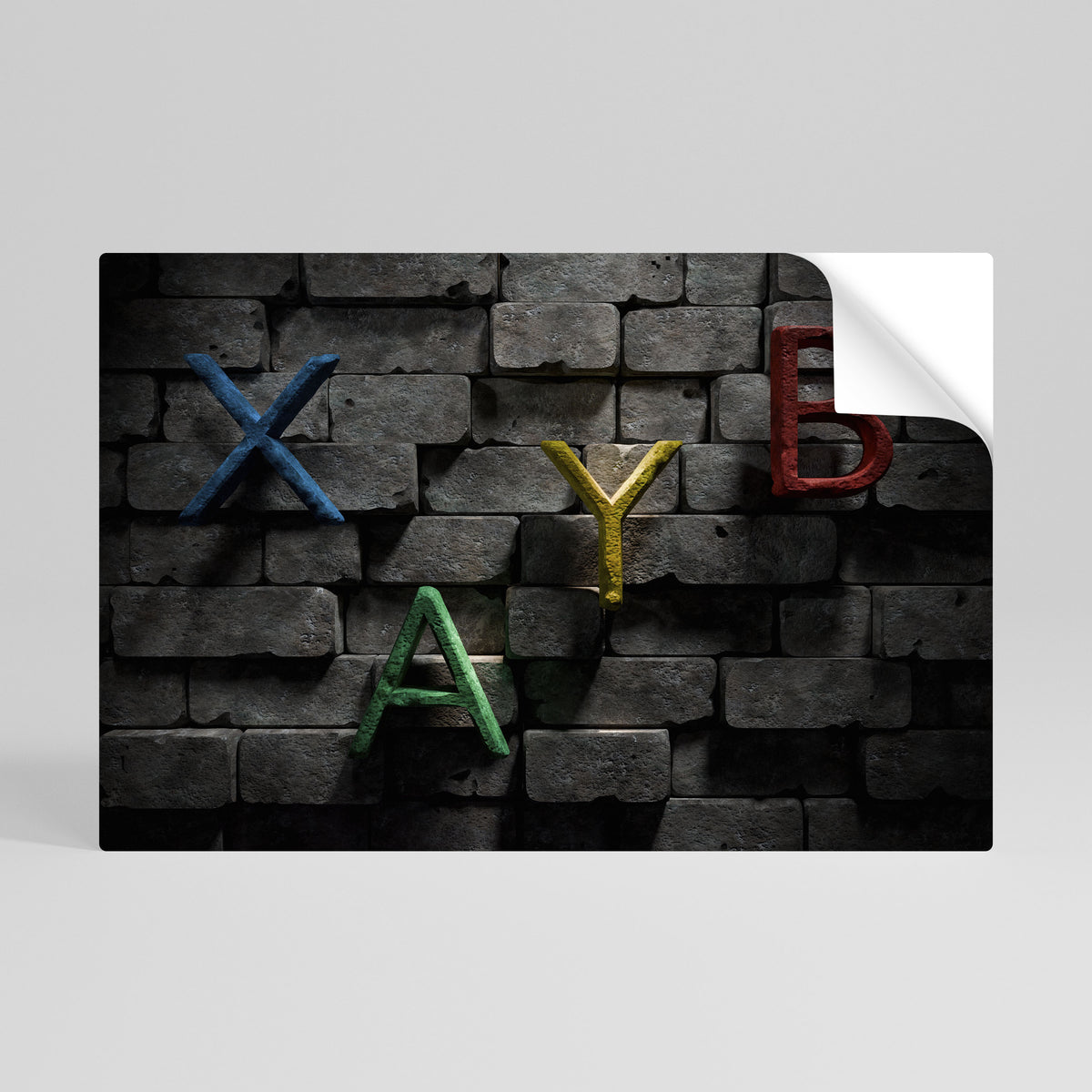 GAMER BRICK LETTERS Poster Orizzontale Adesivo