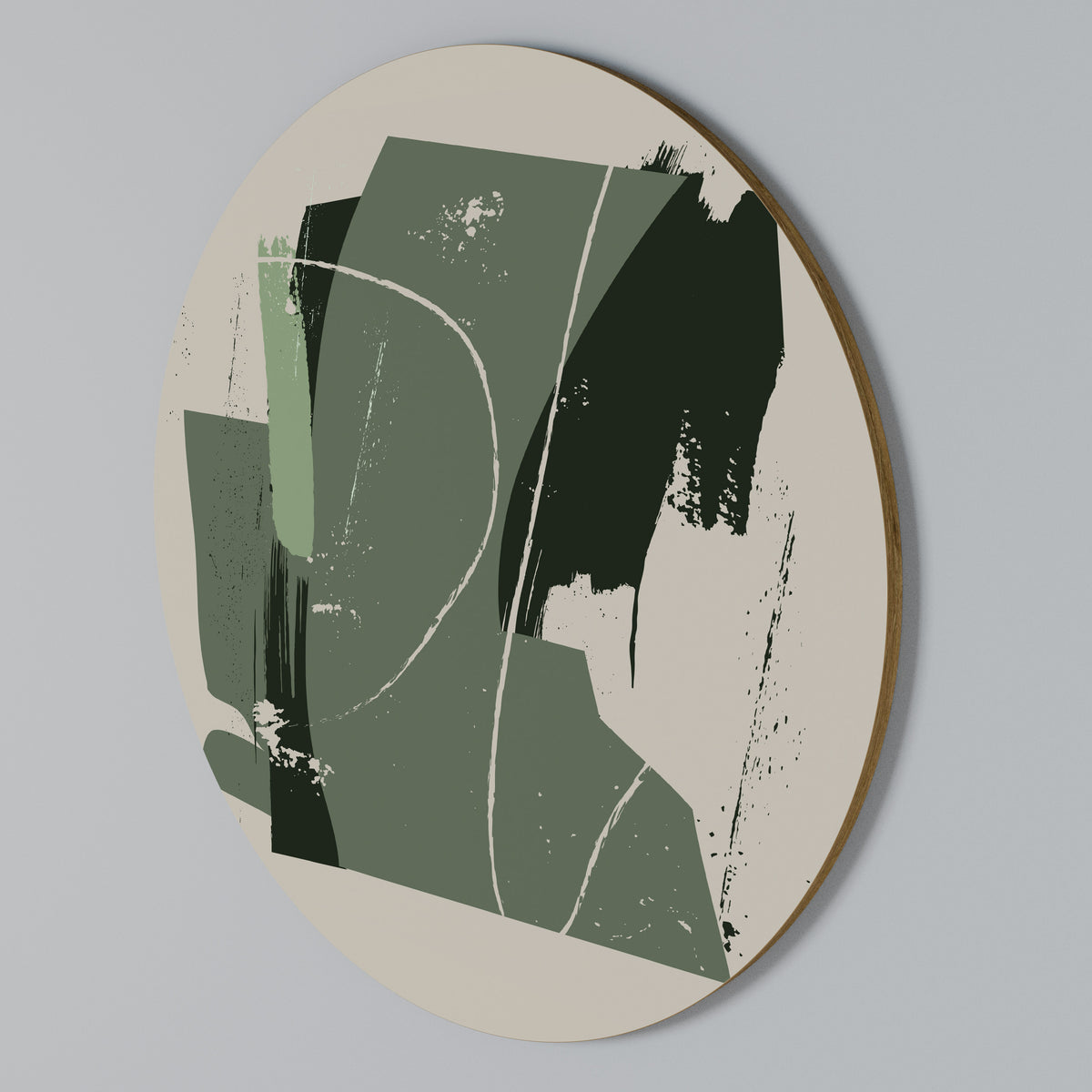 EVERGREEN ESCAPE Arte de pared redondo