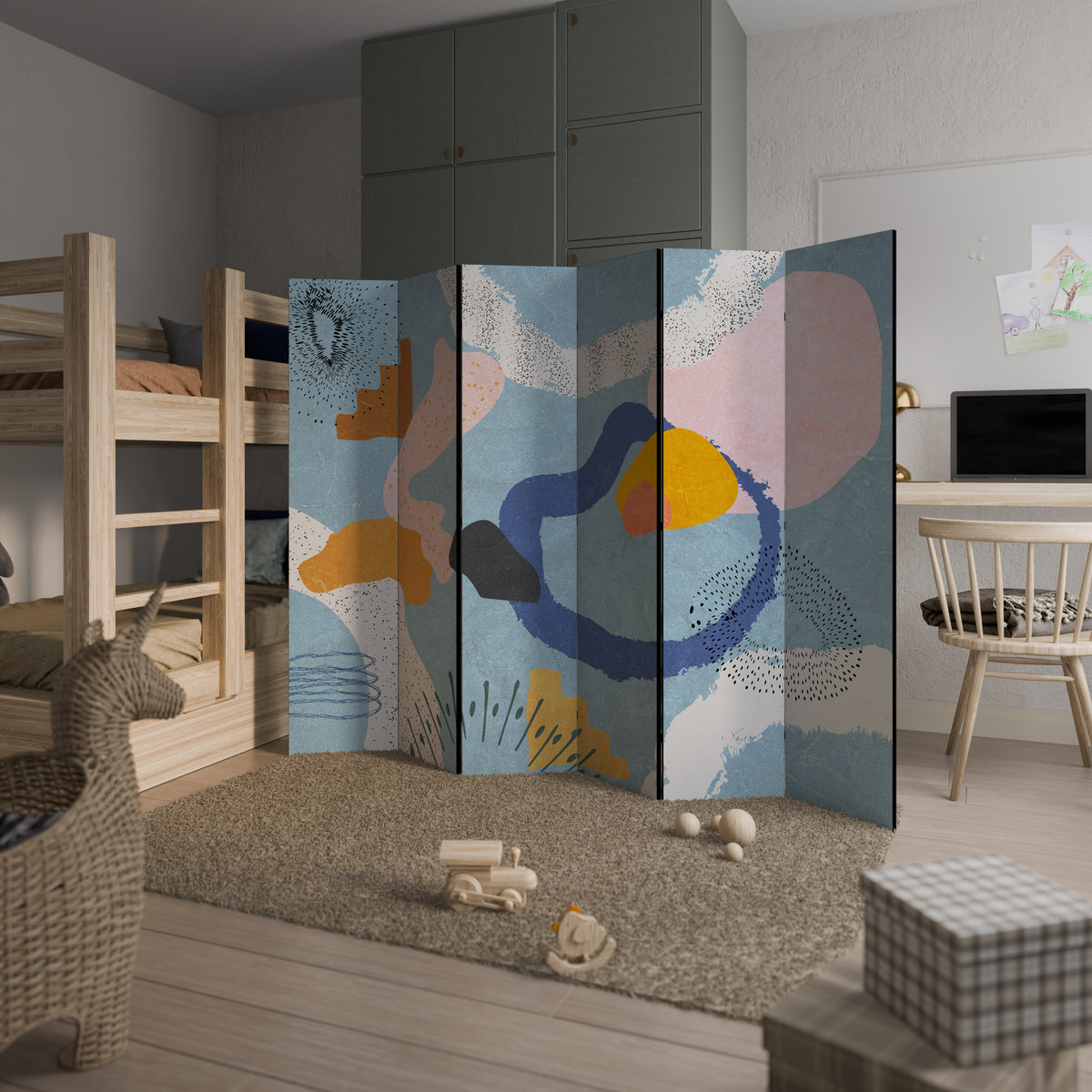 DREAMY SWIRLS 6-teiliger Paravent