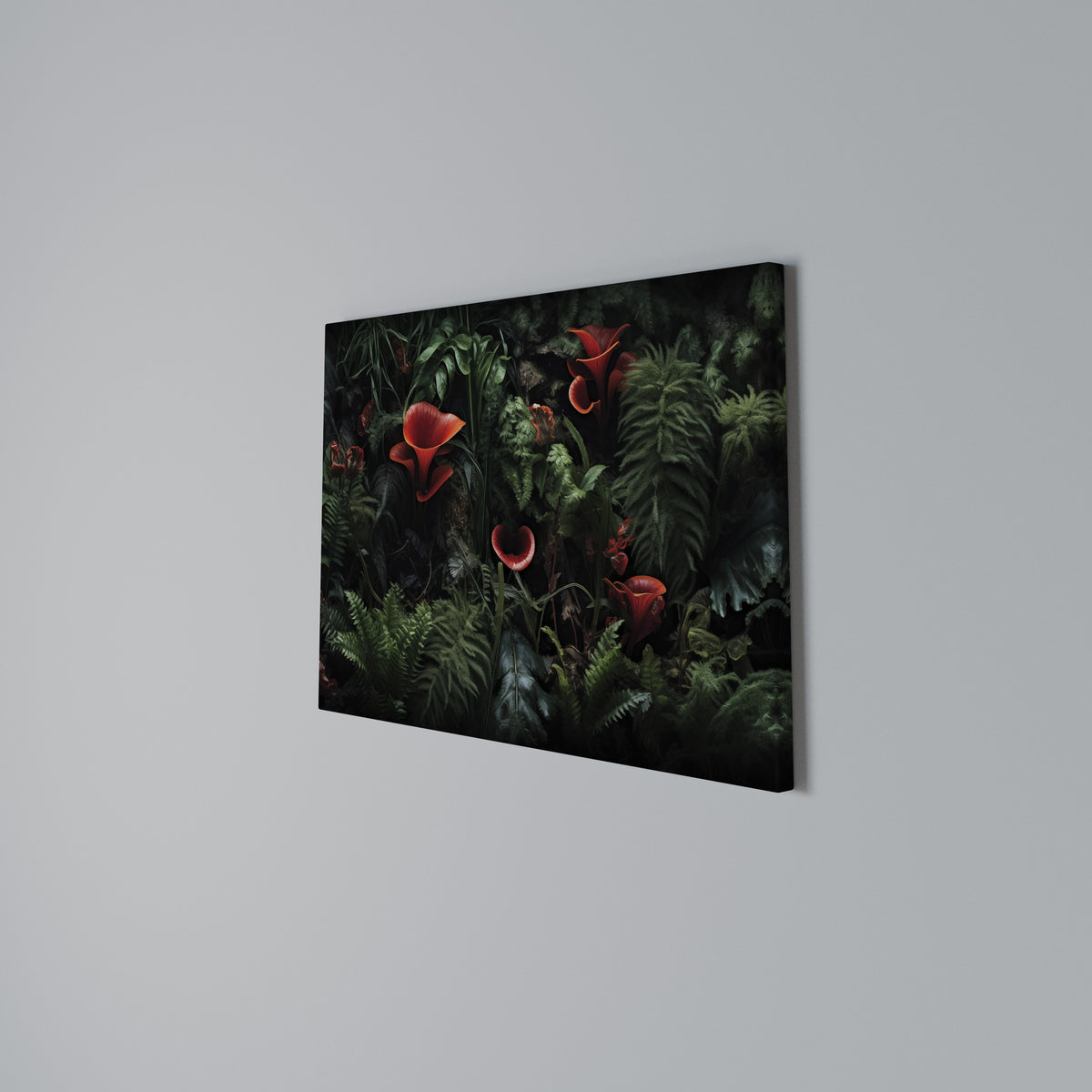 CRIMSON FERNS Cuadro en lienzo horizontal