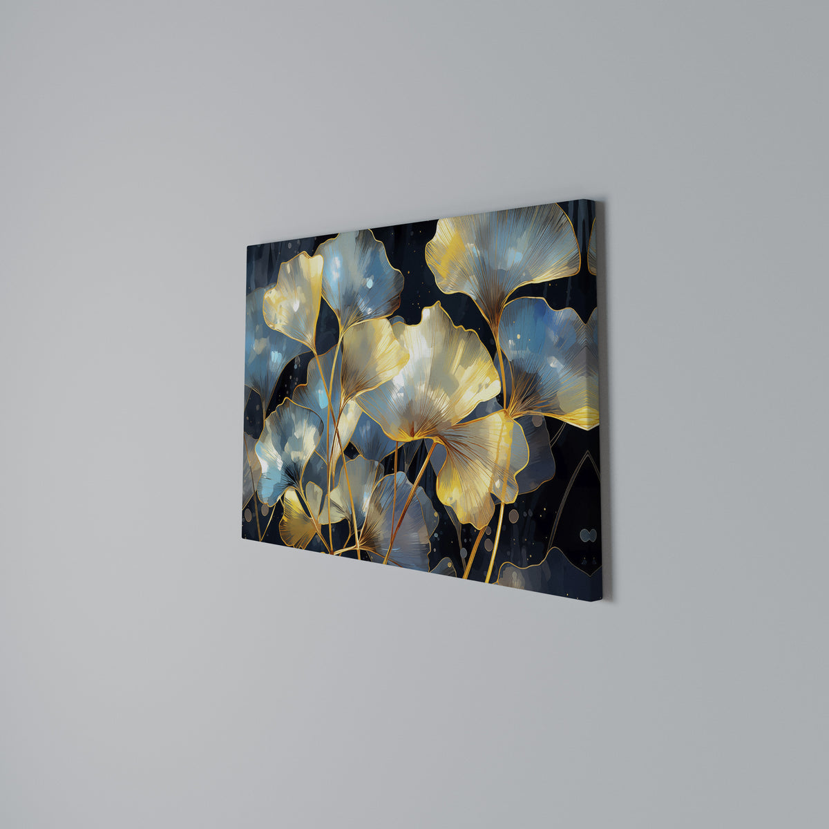 GLIMMERING GINKGO DREAMS Cuadro en lienzo horizontal