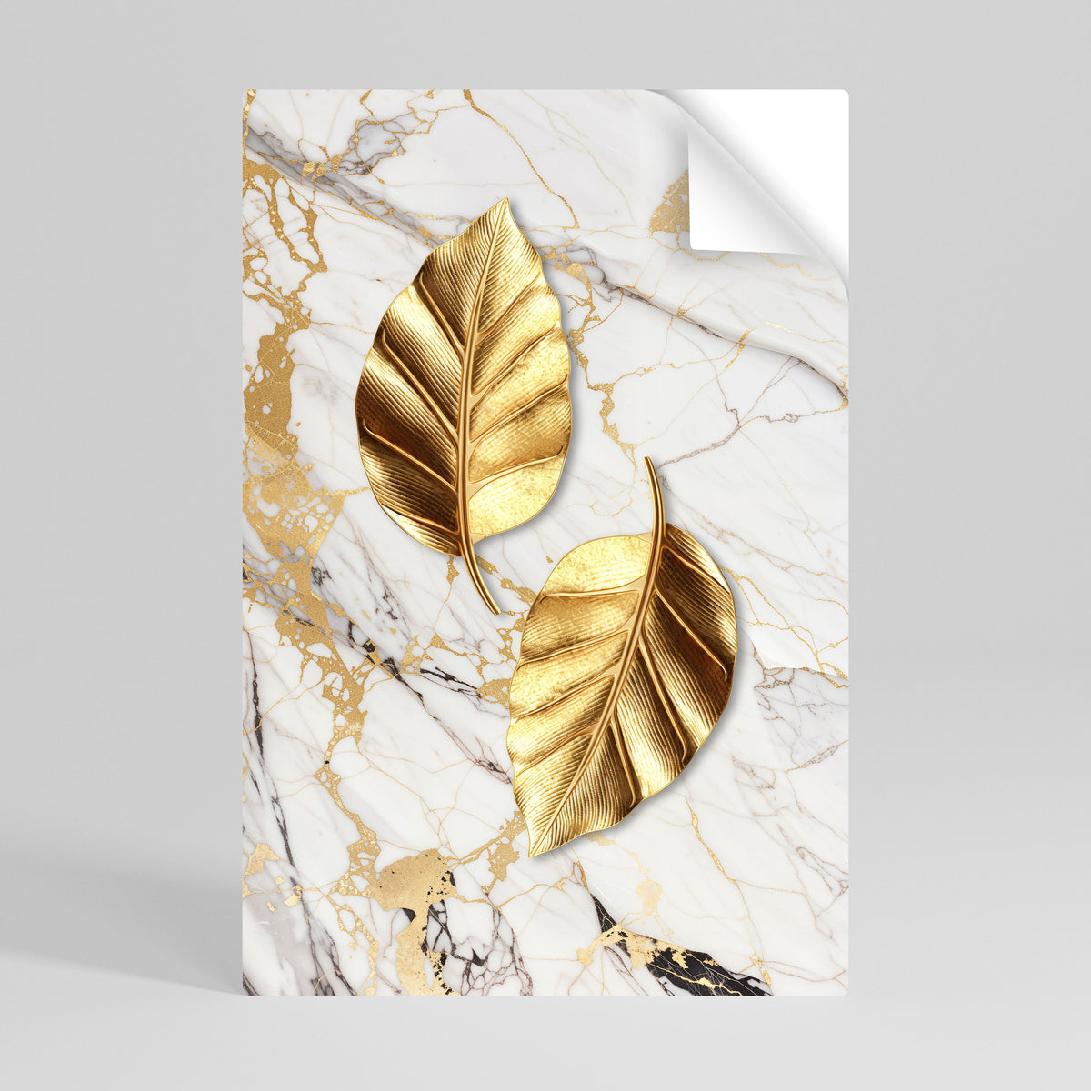 MARBLE MEETS NATURE Poster Verticale Adesivo