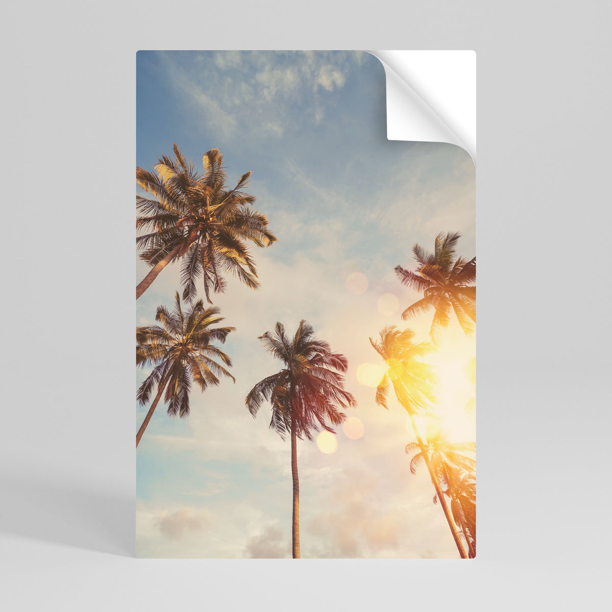 WHISPERING PALM LEAVES Poster Verticale Adesivo
