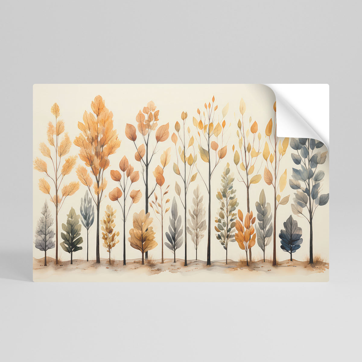 AUTUMN FOREST Poster Orizzontale Adesivo