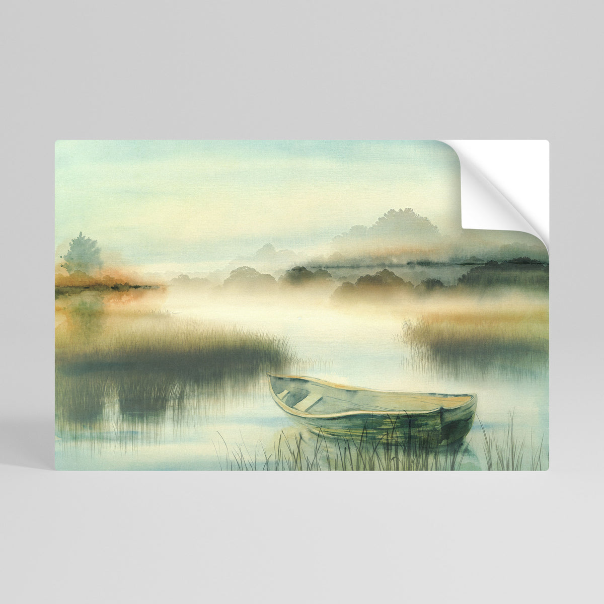 MORNING BY THE LAKE Poster Orizzontale Adesivo