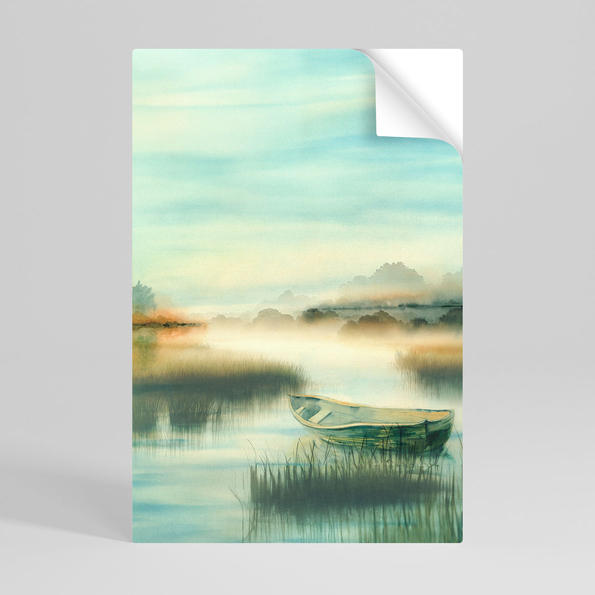 MORNING BY THE LAKE Poster Verticale Adesivo