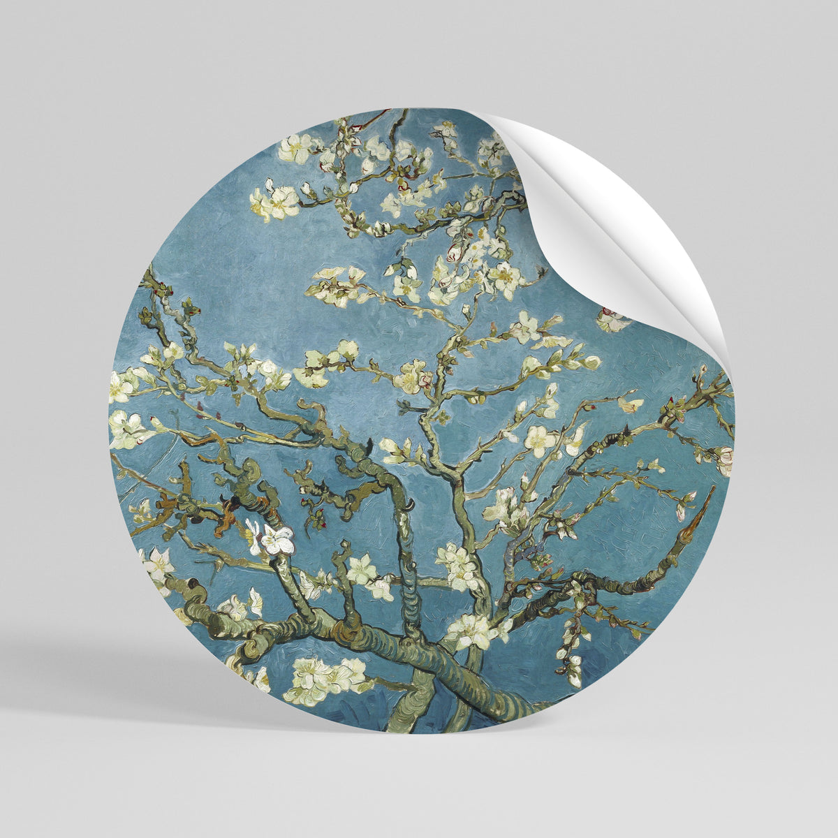 ALMOND BLOSSOM Adesivo rotondo riposizionabile