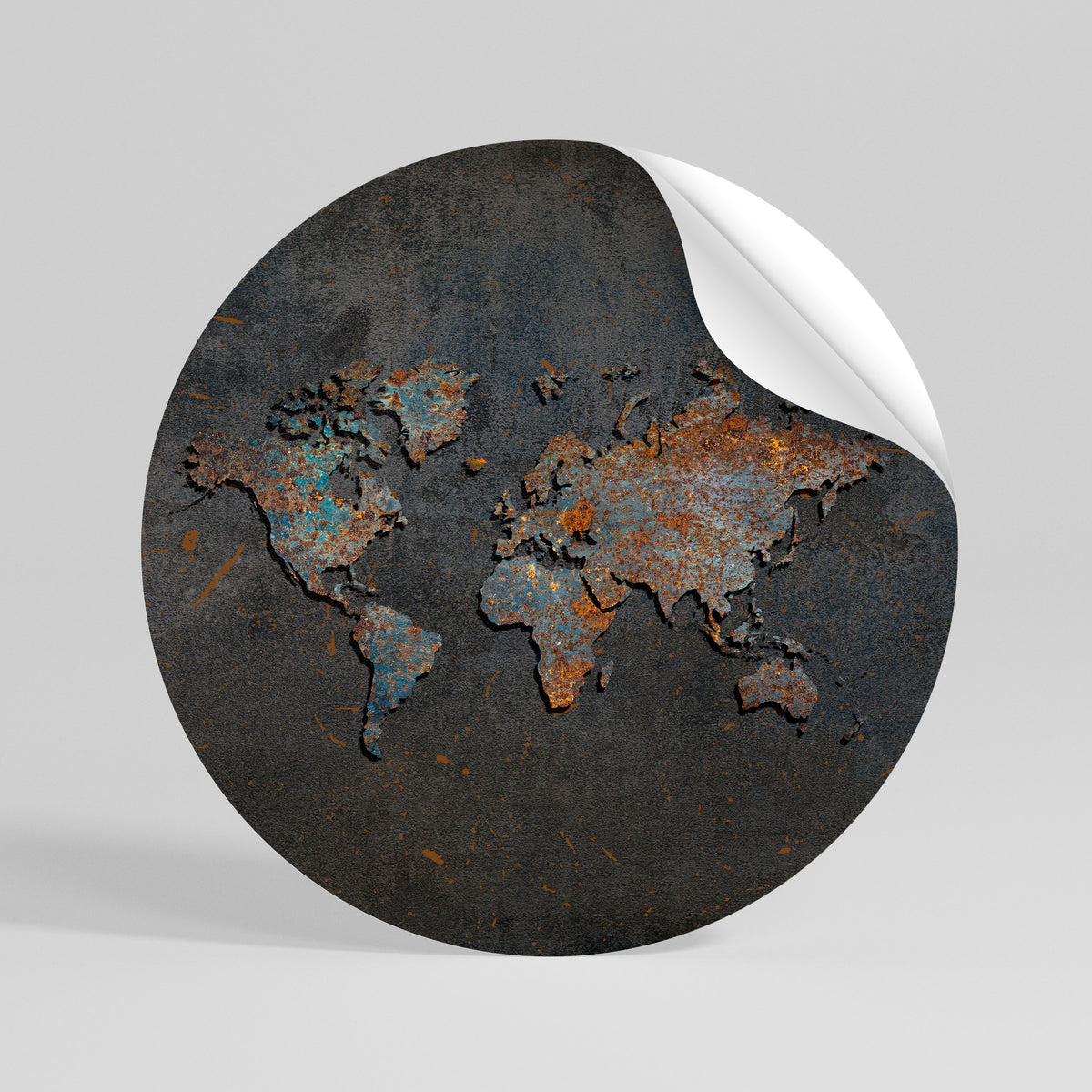 TIMEWORN TOPOGRAPHY Adesivo rotondo riposizionabile