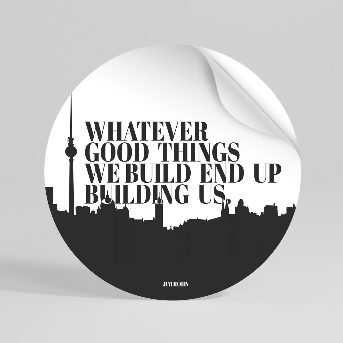 BUILDING OUR LEGACY Runder Wandsticker zum Abziehen und Aufkleben