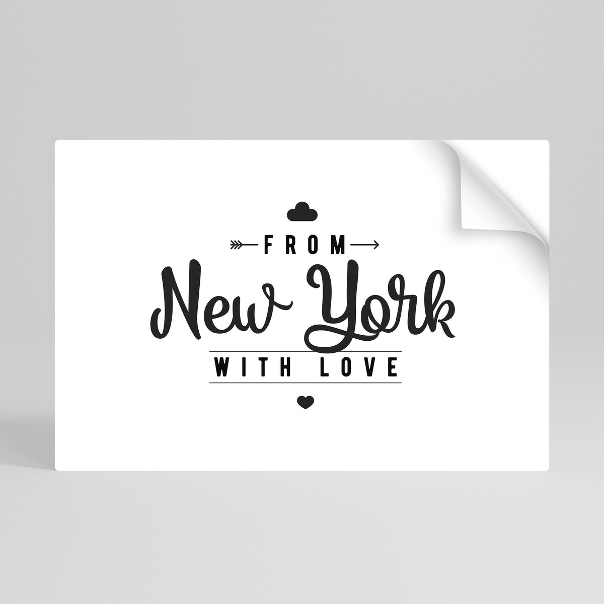 NEW YORK HEARTBEAT Αυτοκόλλητη Αφίσα οριζόντια