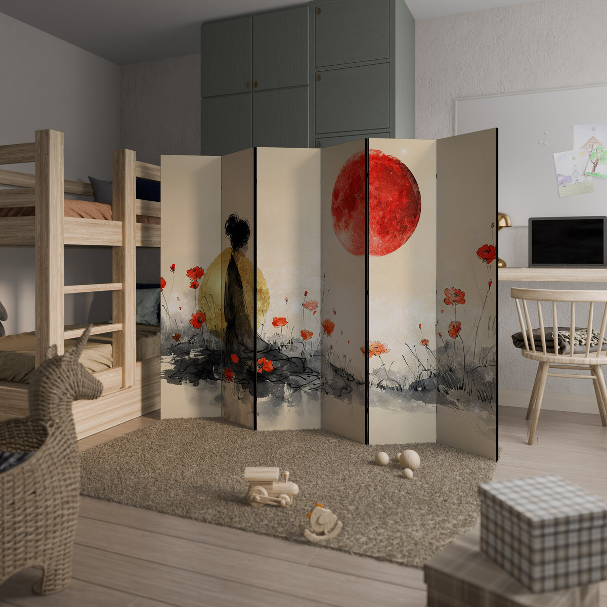 GOLDEN GLOW MEDITATION Παραβάν με 6 πάνελ