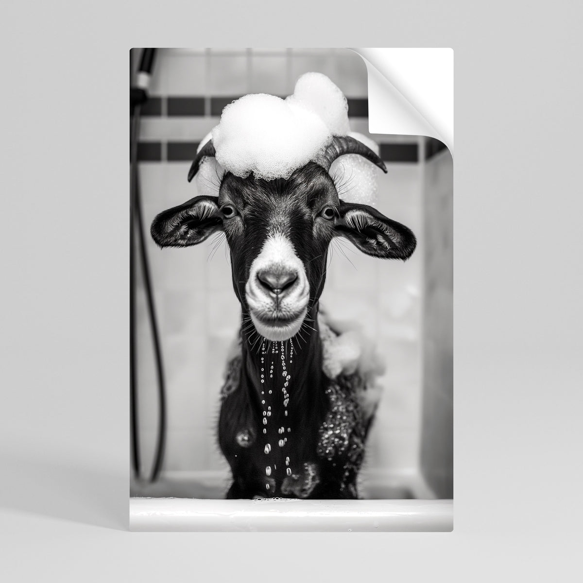 BUBBLE-BATHED BLISS Poster Verticale Adesivo