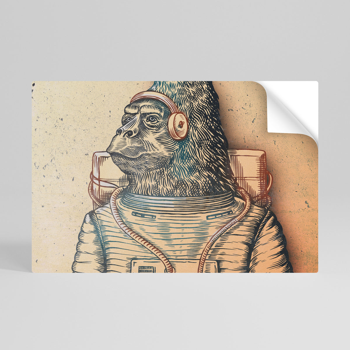 GORILLA GROOVE Peel and Stick Horizontal Poster