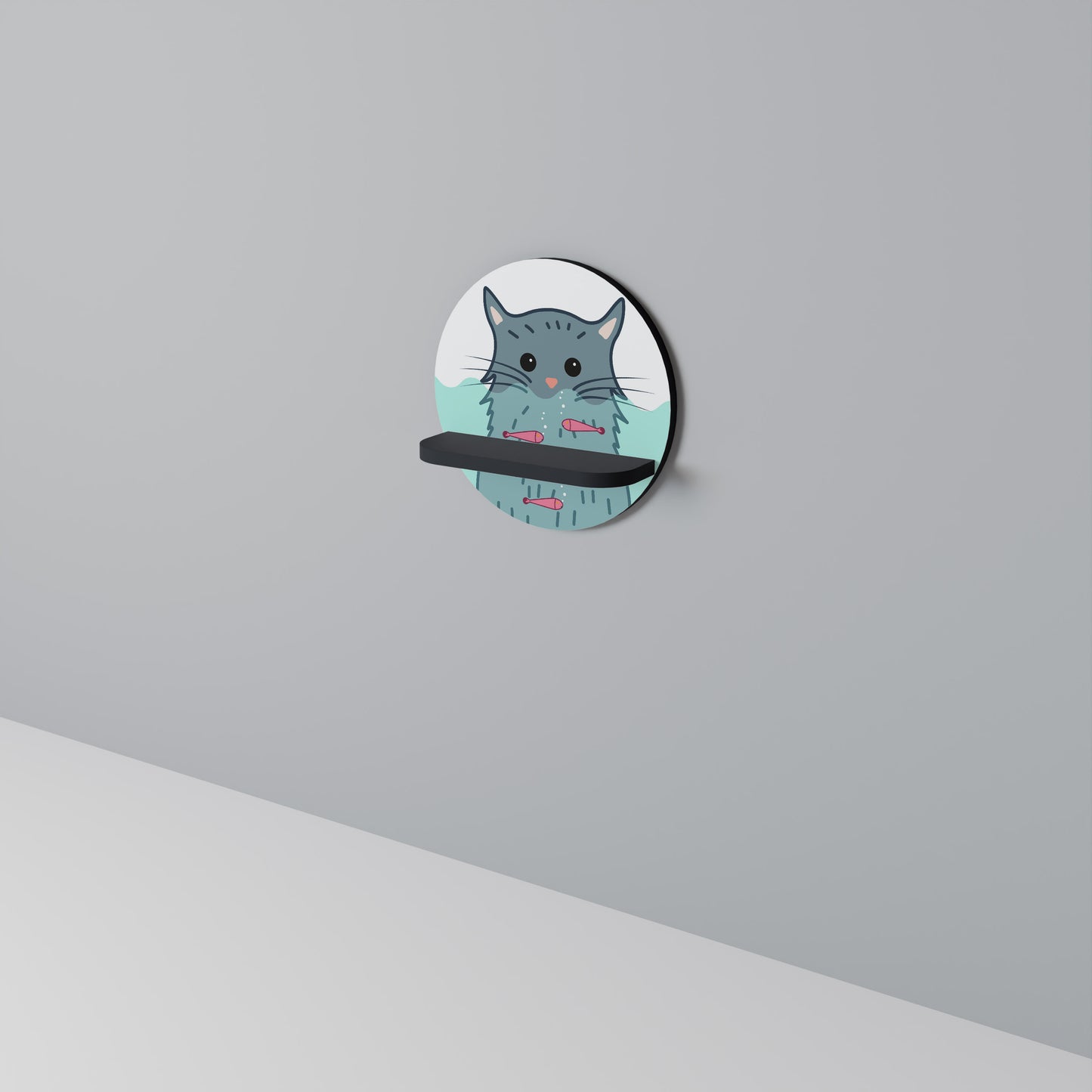 CAT SPLASH Art Shelf