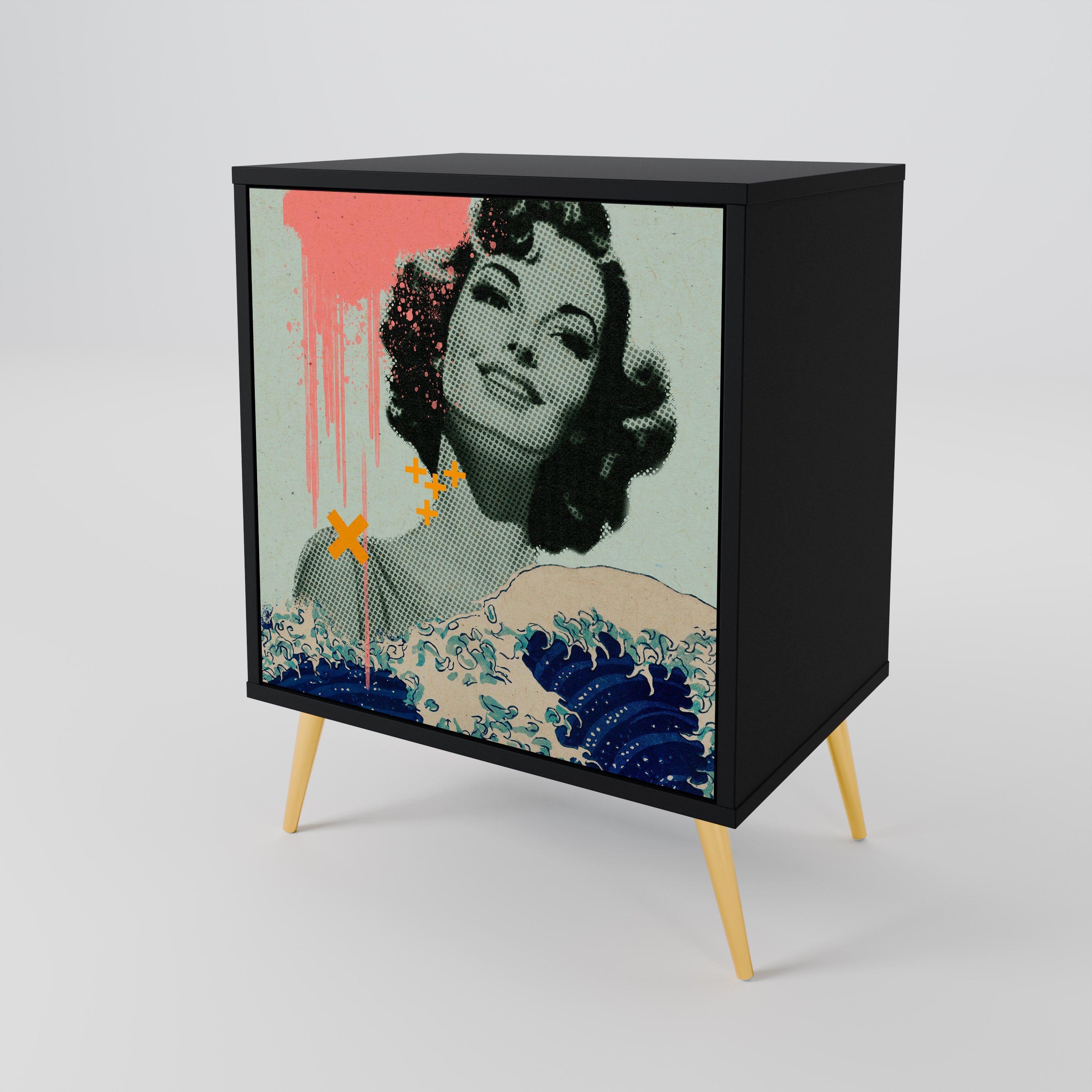 KANAGAWA BEAUTY Aparador de 1 Porta