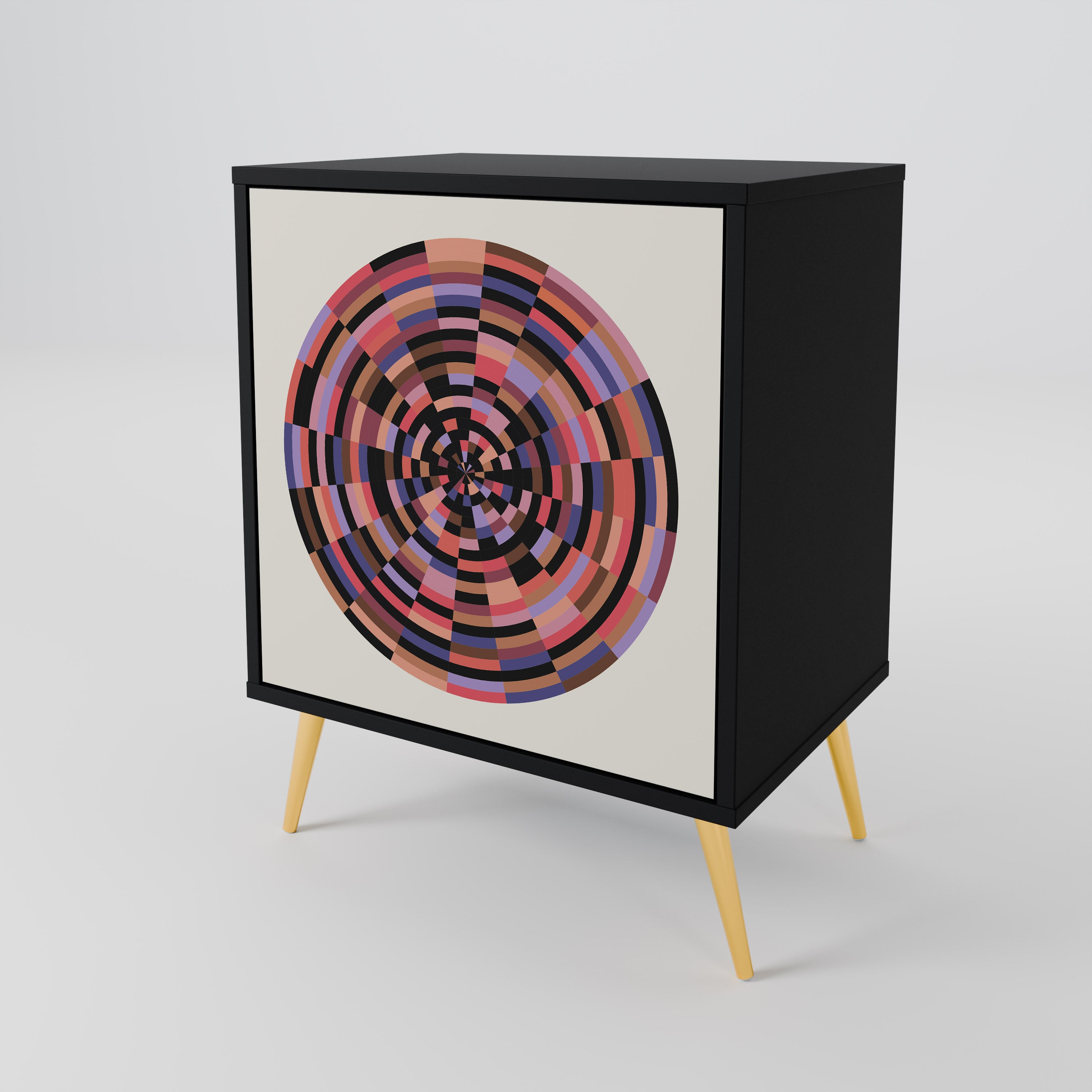 BROWN CIRCLES Aparador de 1 Porta