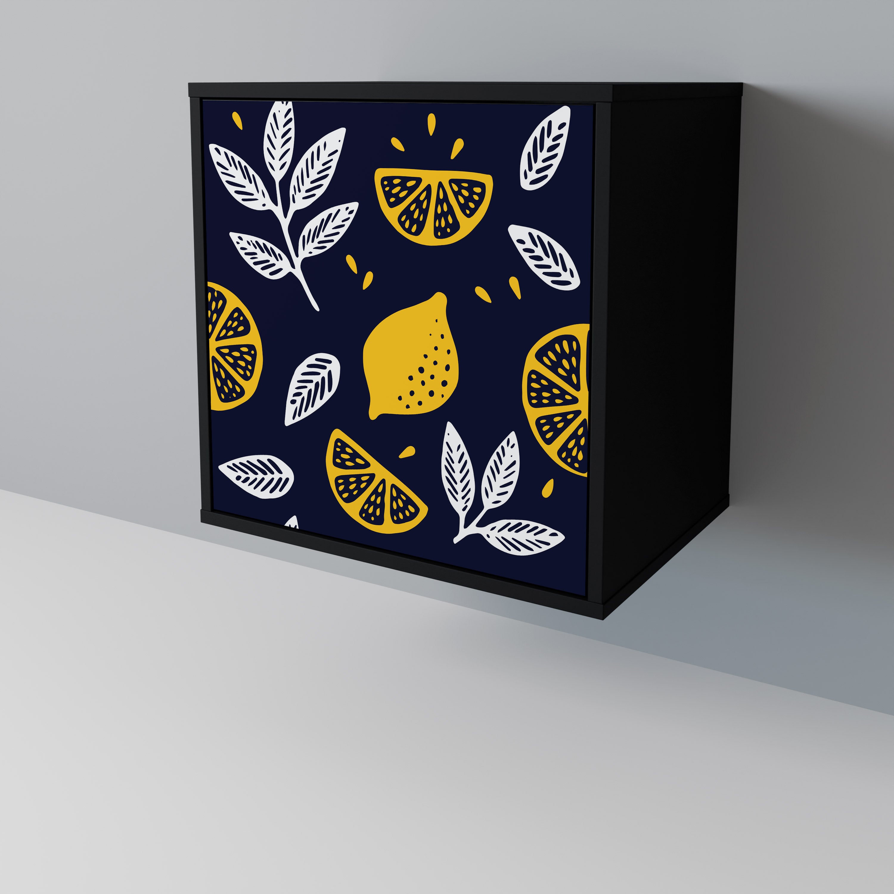 CITRUS BLACK AND WHITE 1-Door Sideboard