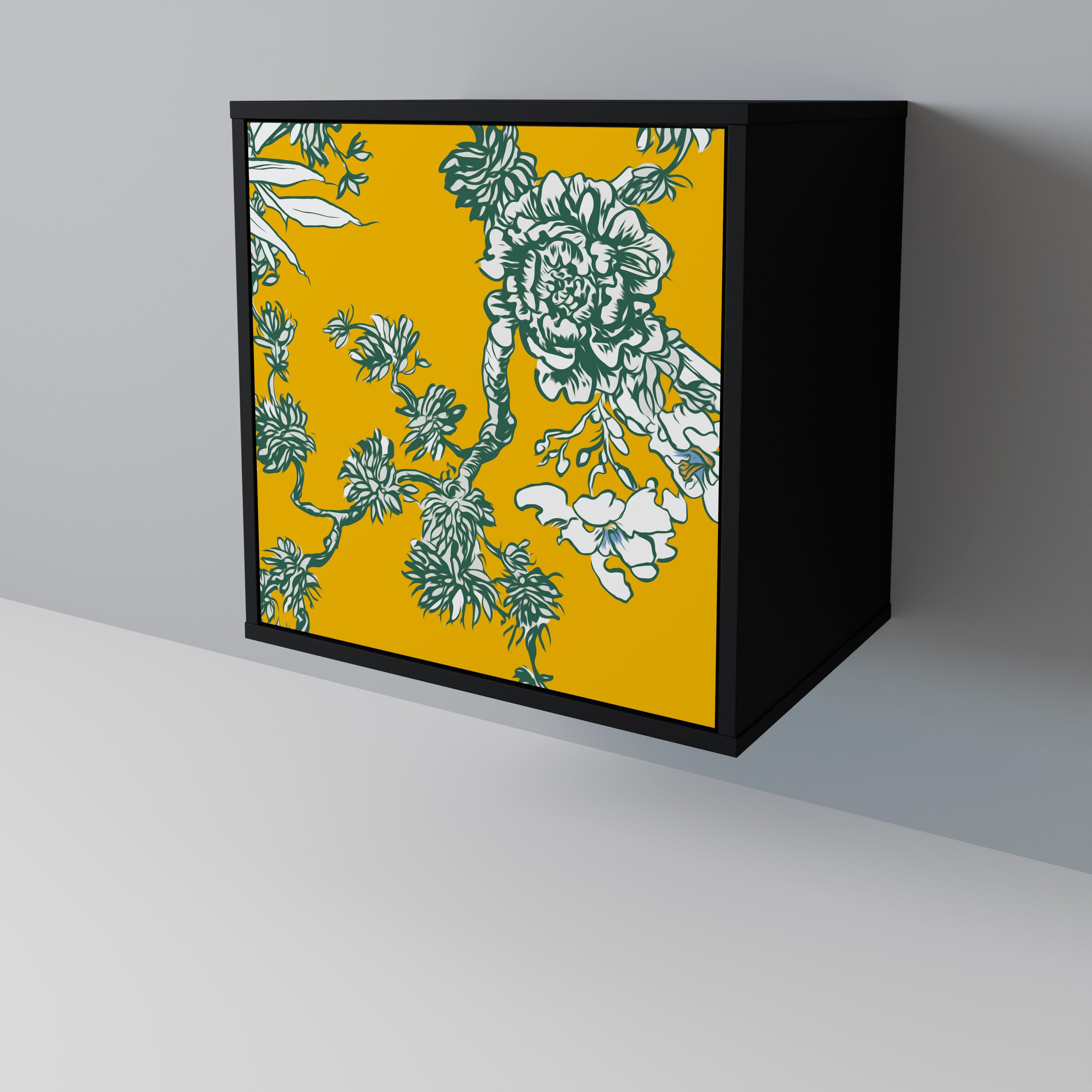 YELLOW CHINOISERIE 1-Door Sideboard