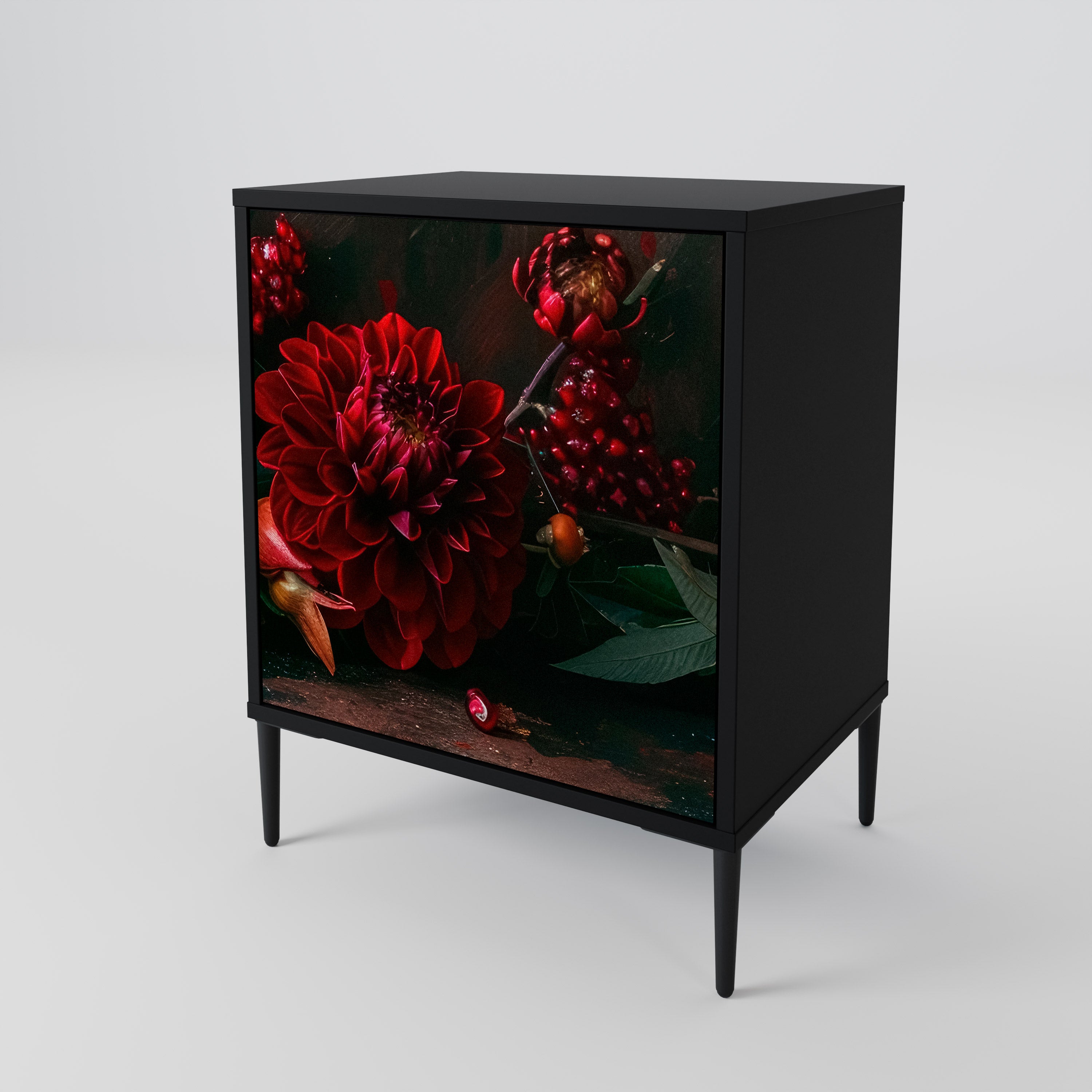 DAHLIAS AND POMEGRANATES 1-Door Sideboard