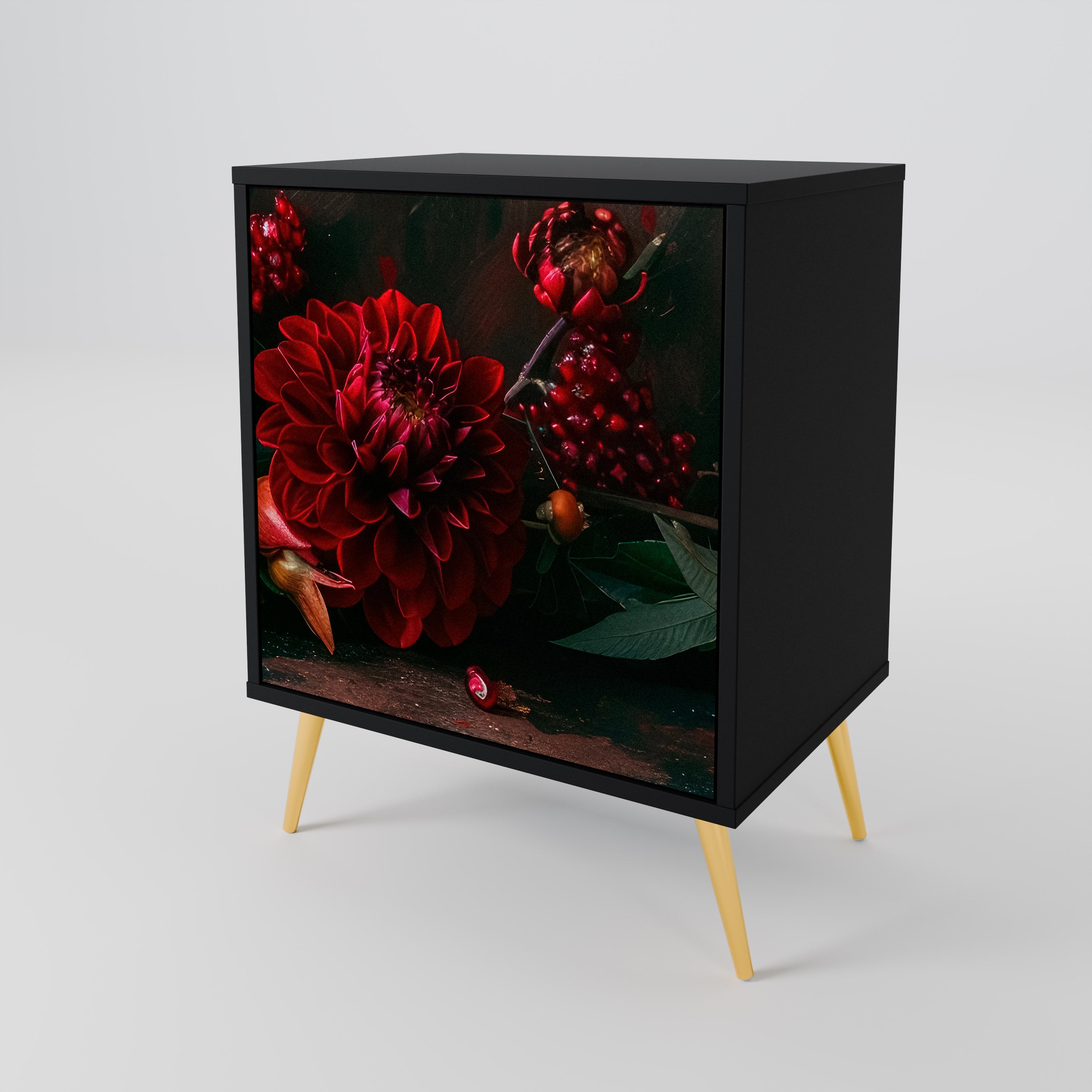 DAHLIAS AND POMEGRANATES 1-Door Sideboard