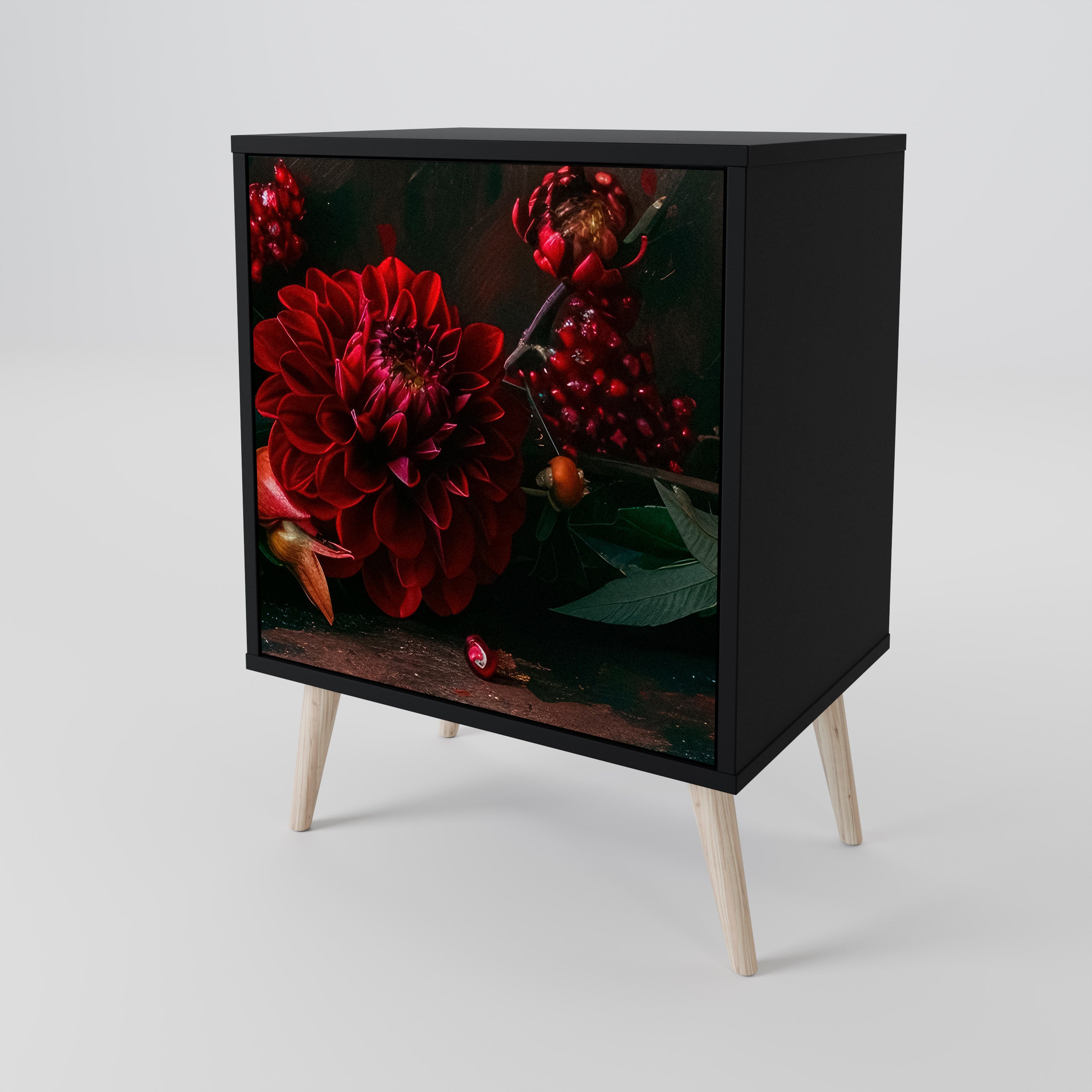 DAHLIAS AND POMEGRANATES 1-Door Sideboard