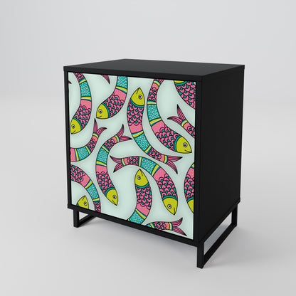 INDIAN FISH 1-Door Sideboard