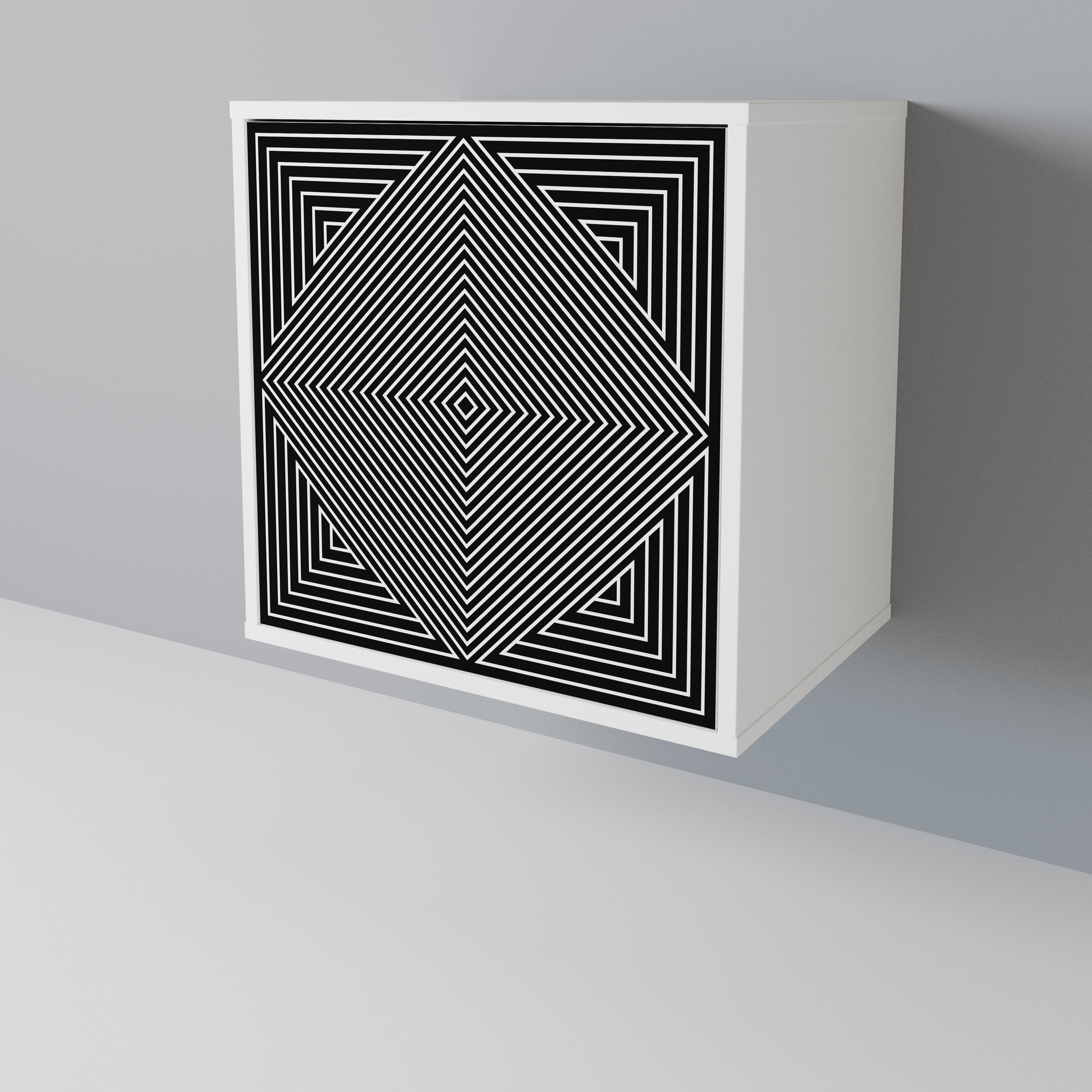 POLYGON ILLUSION 1-Door Sideboard