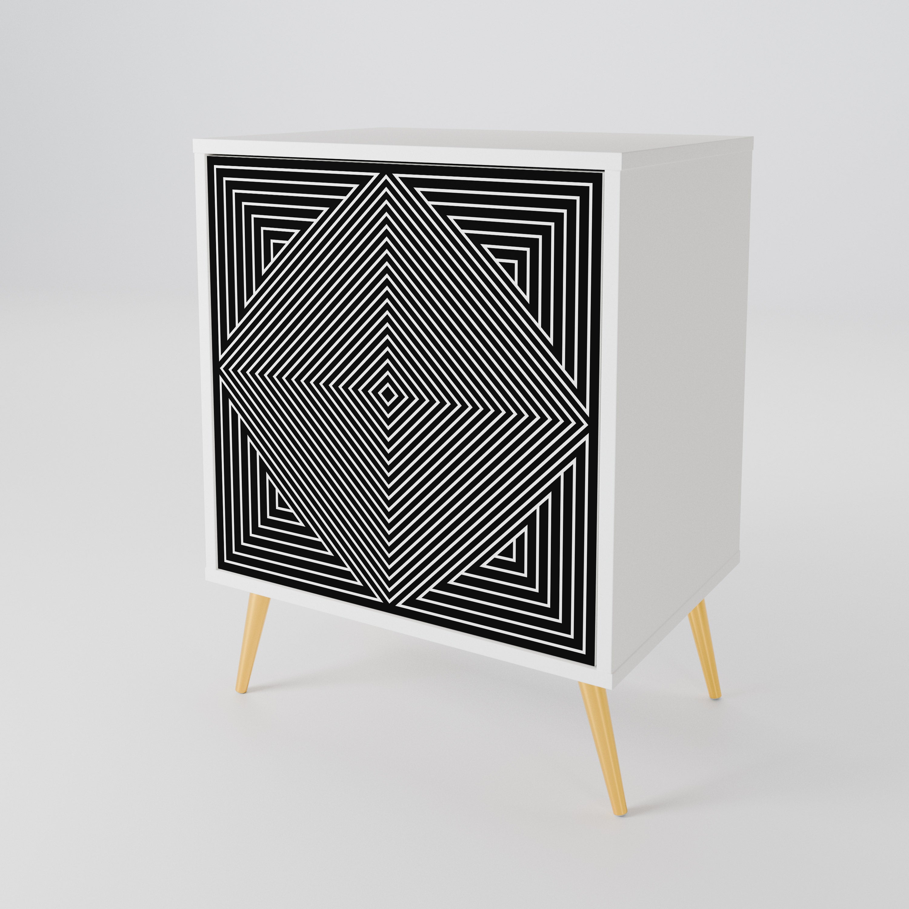 POLYGON ILLUSION 1-Door Sideboard
