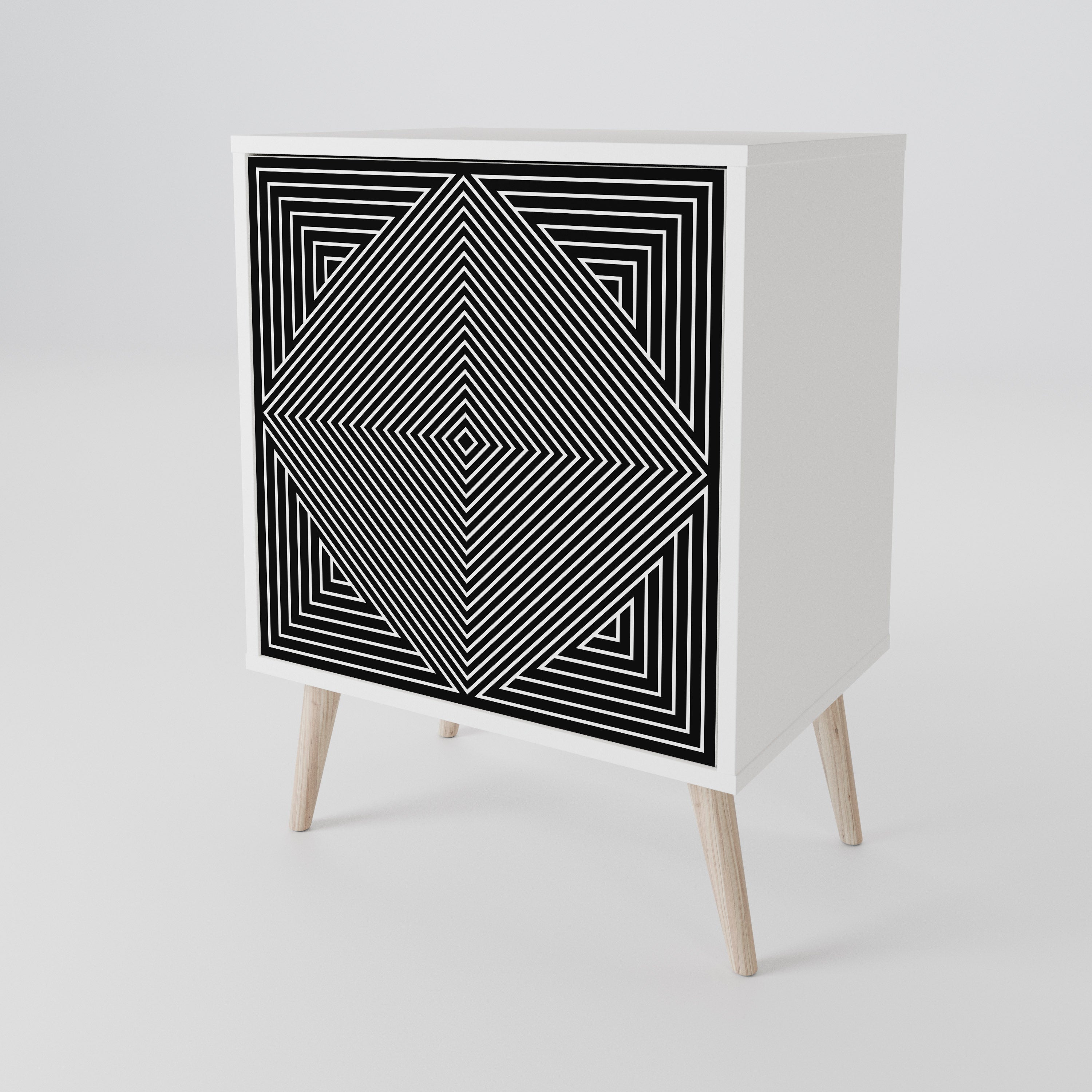 POLYGON ILLUSION 1-Door Sideboard
