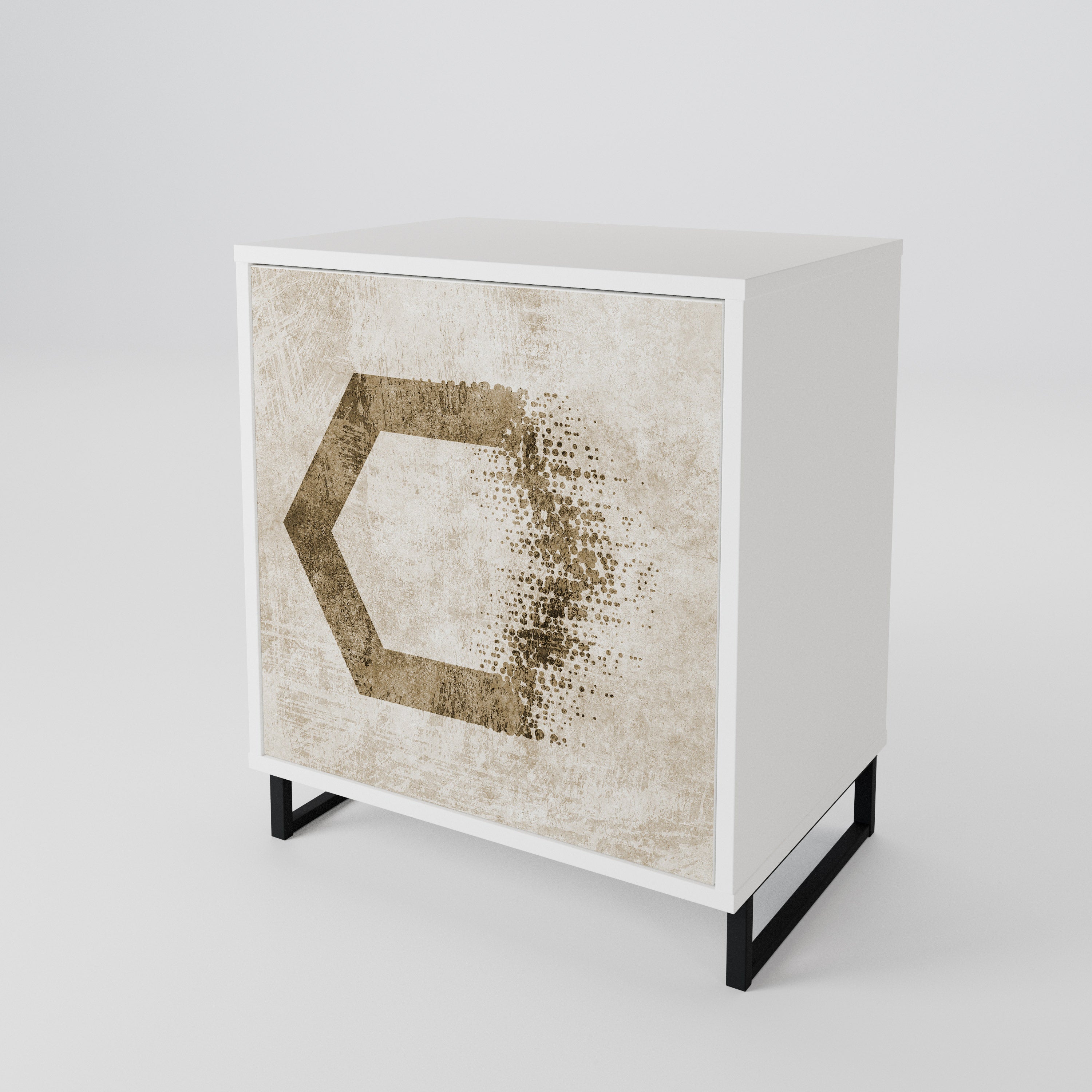 HEXAGONAL SHAPES 1-Door Sideboard