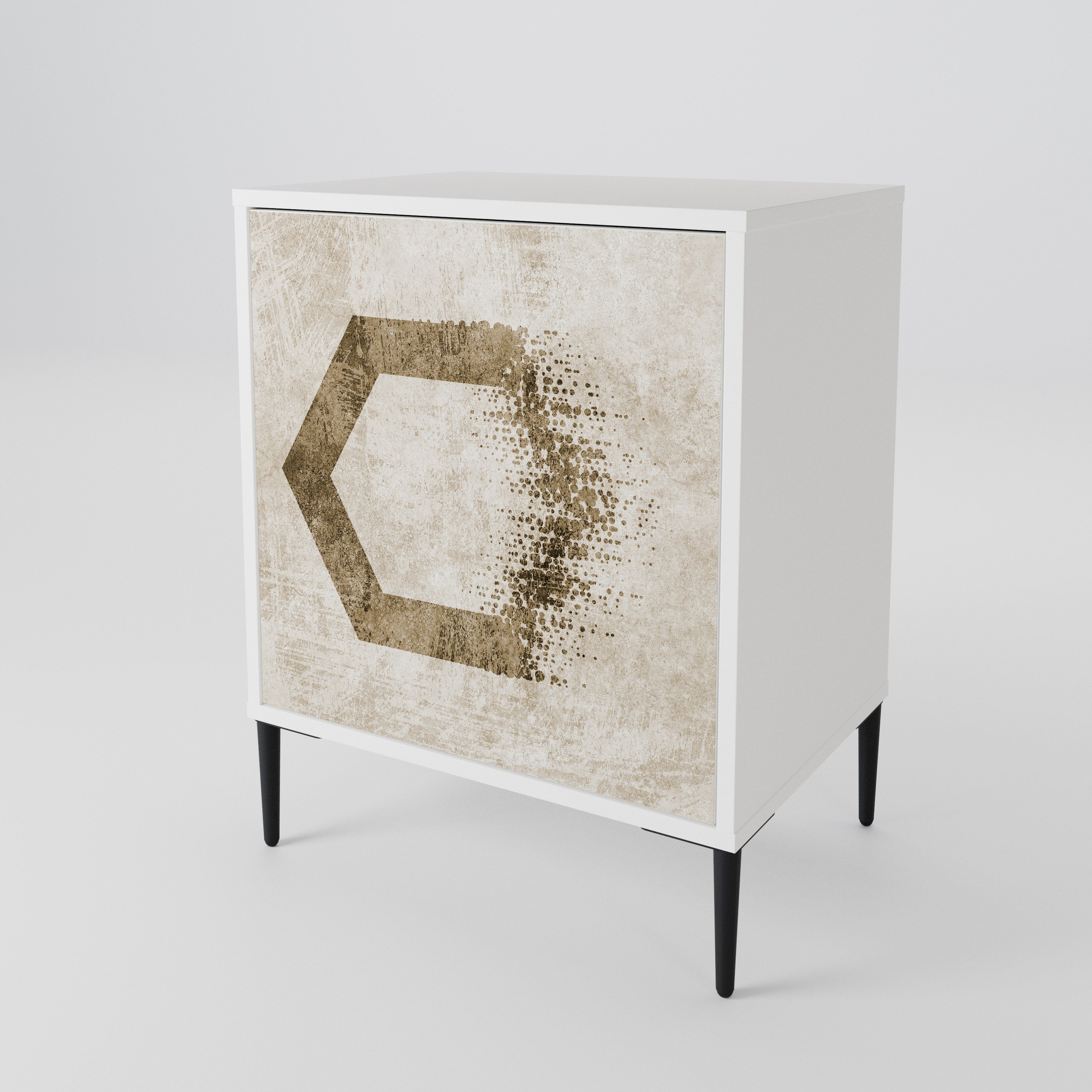 HEXAGONAL SHAPES 1-Door Sideboard