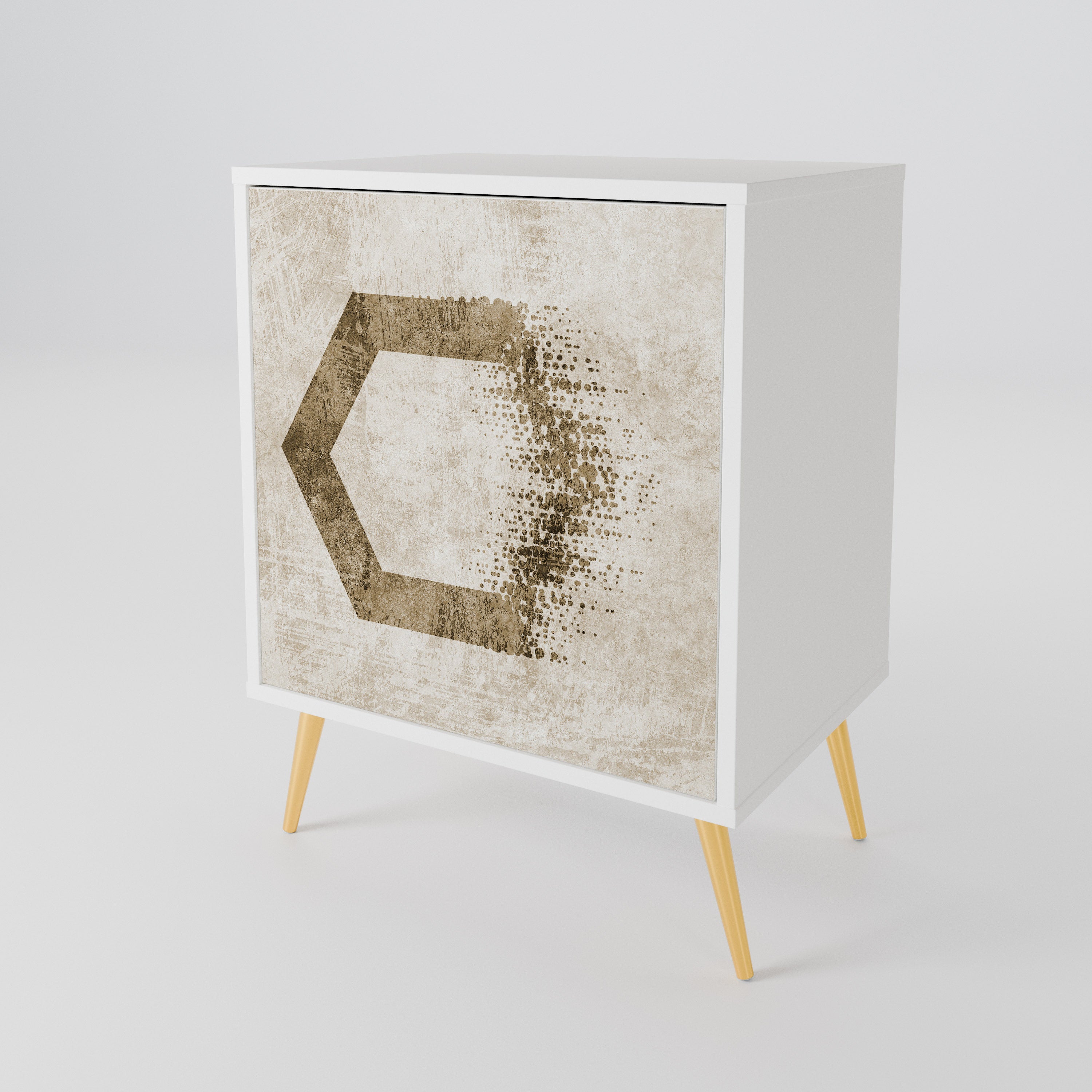 HEXAGONAL SHAPES 1-Door Sideboard