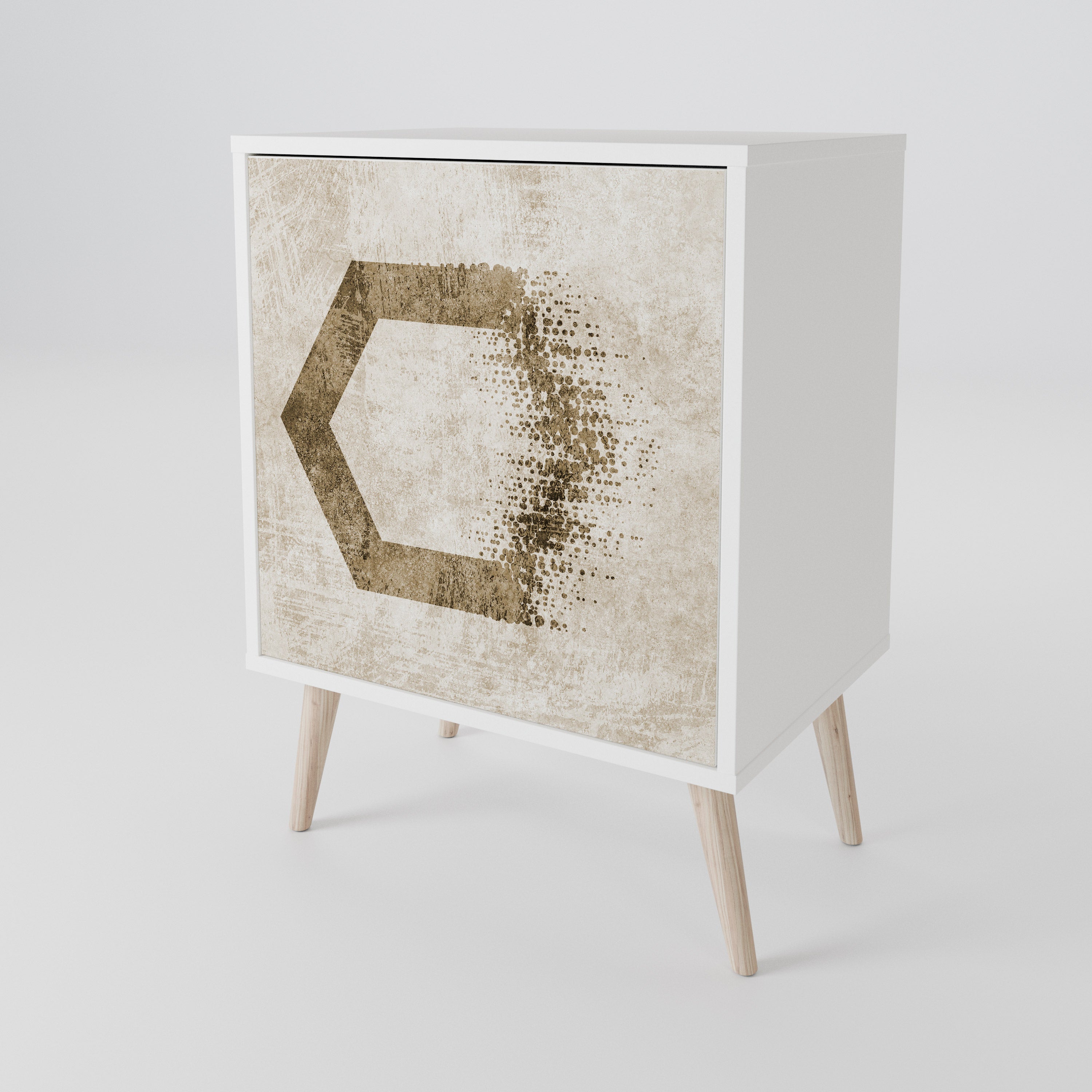 HEXAGONAL SHAPES 1-Door Sideboard