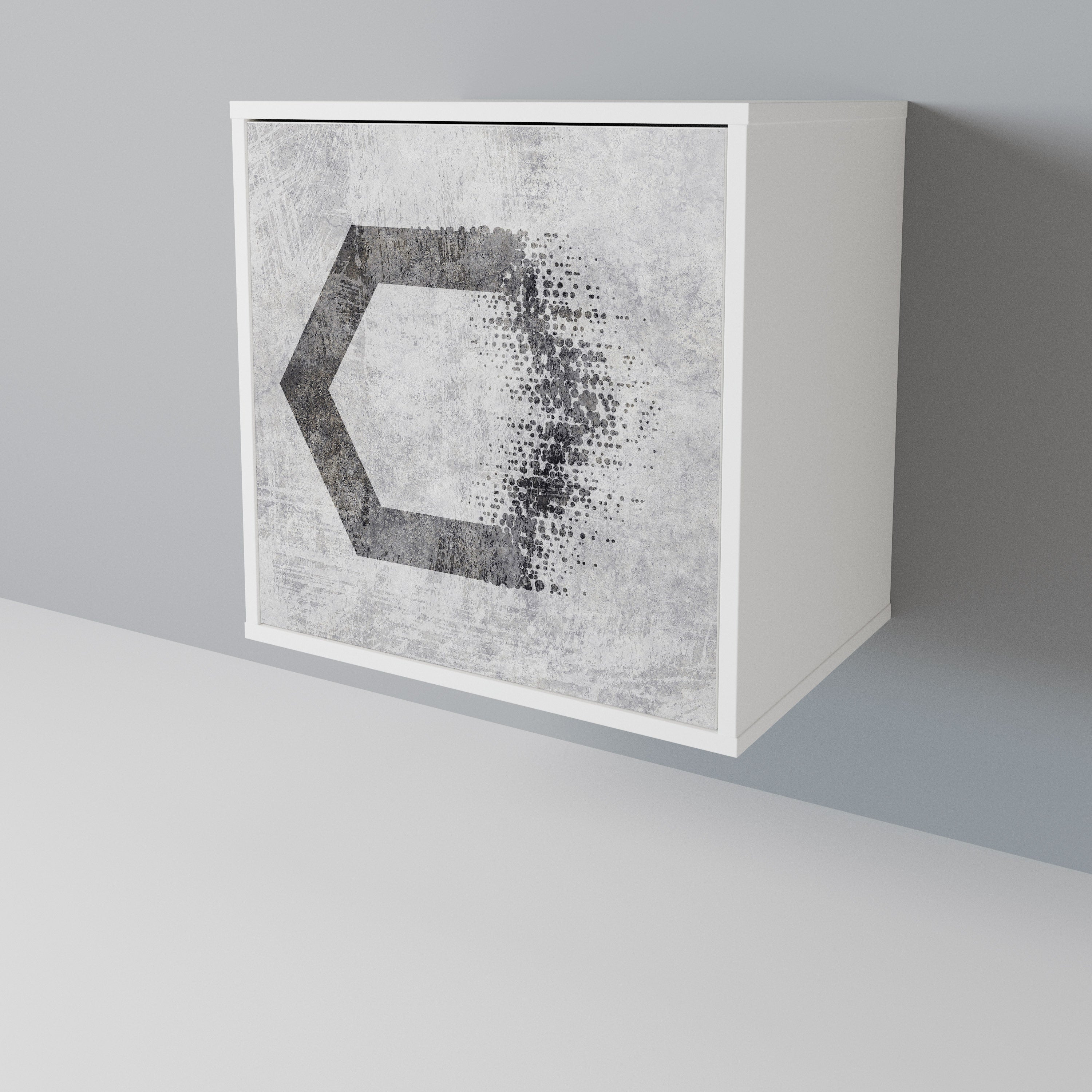 HEXAGONAL FIGURES 1-Door Sideboard
