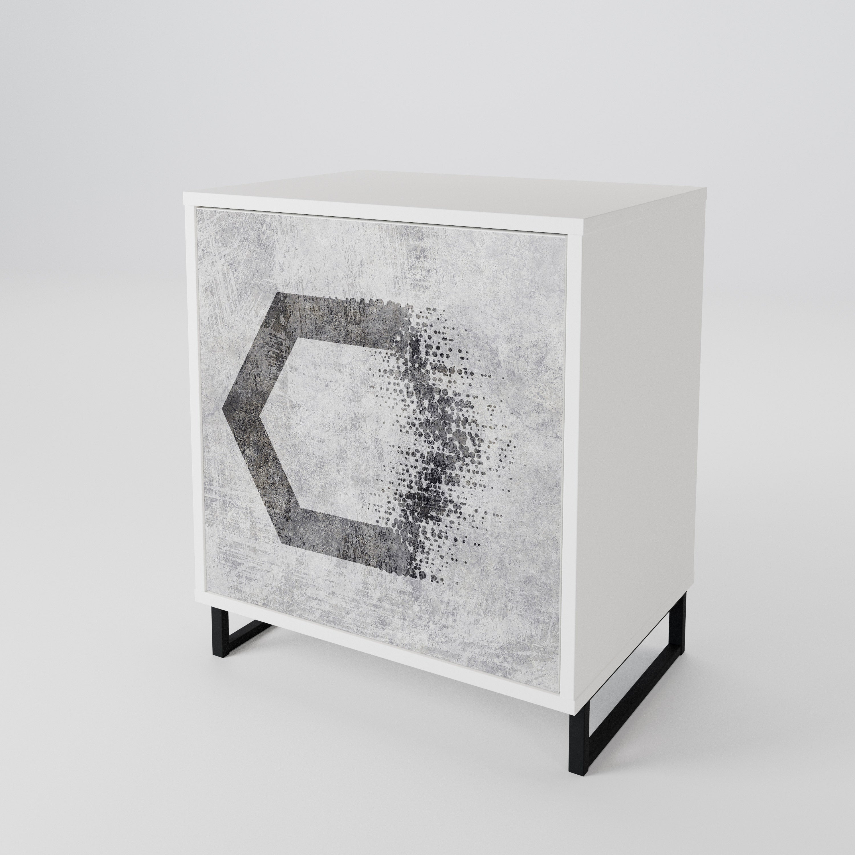 HEXAGONAL FIGURES 1-Door Sideboard