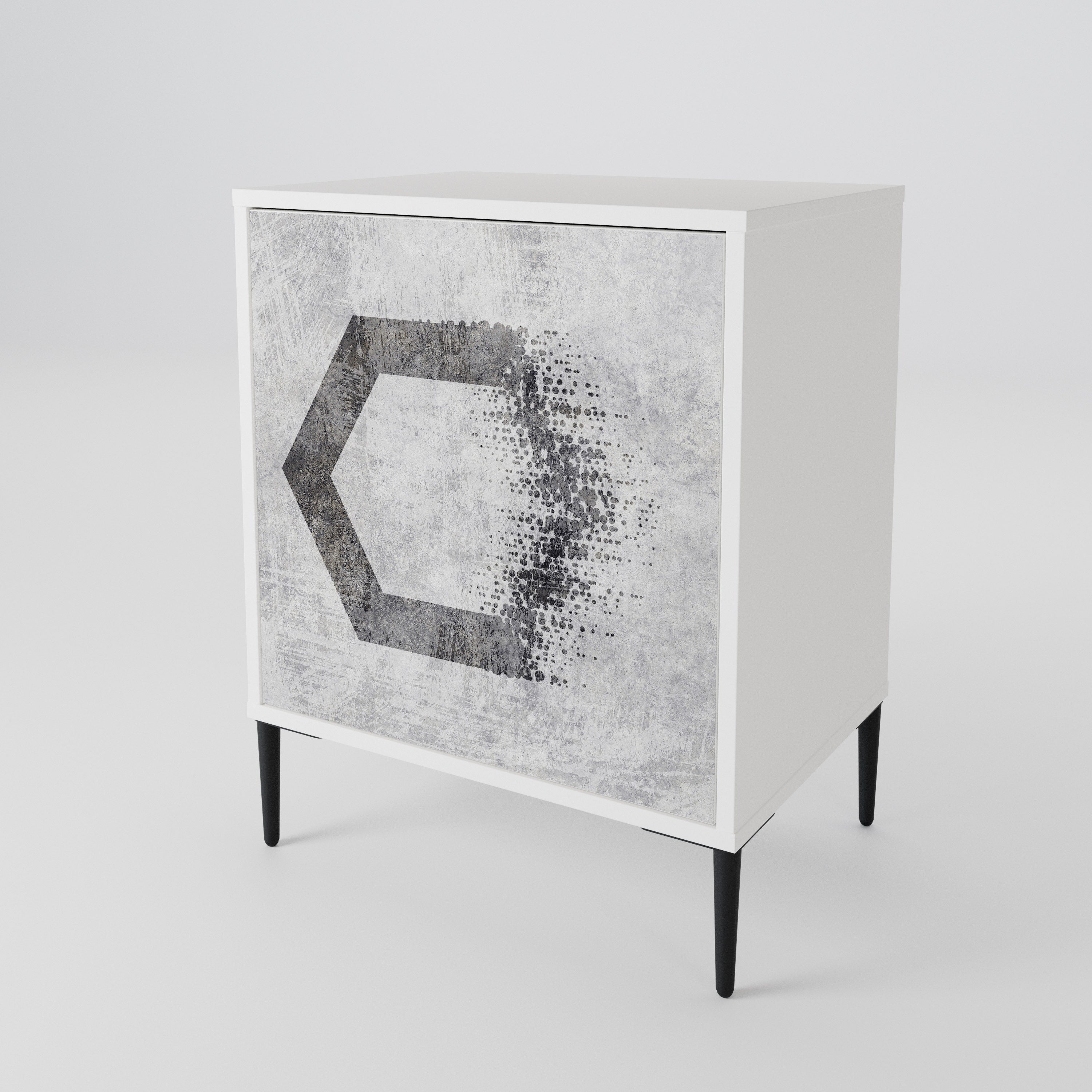 HEXAGONAL FIGURES 1-Door Sideboard