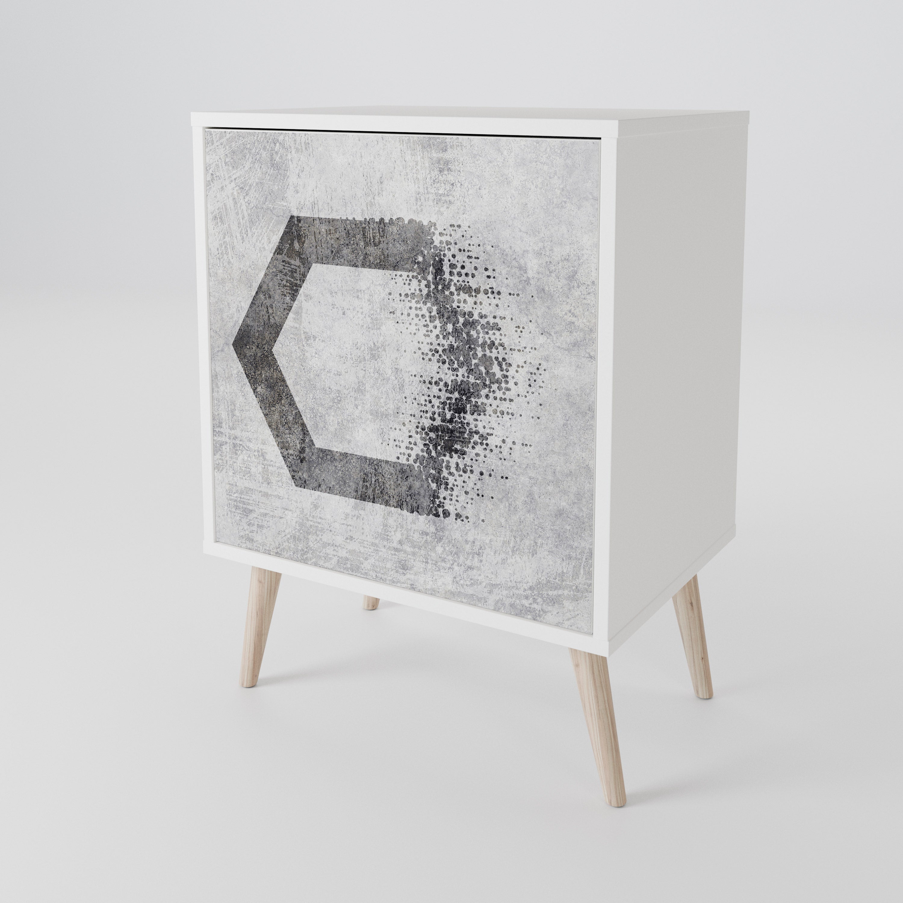 HEXAGONAL FIGURES 1-Door Sideboard