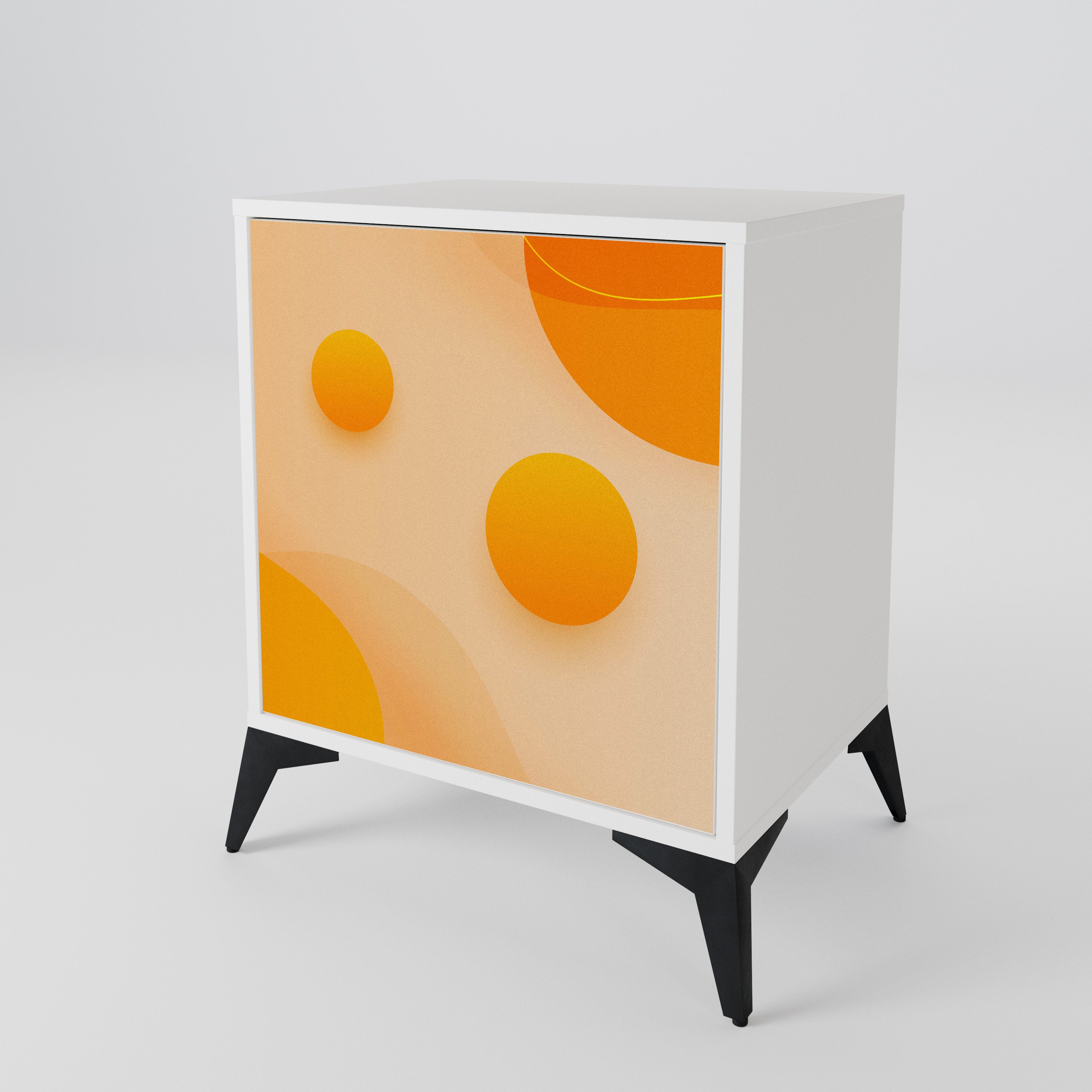 ORANGE ARRANGEMENT Skänk med en dörr