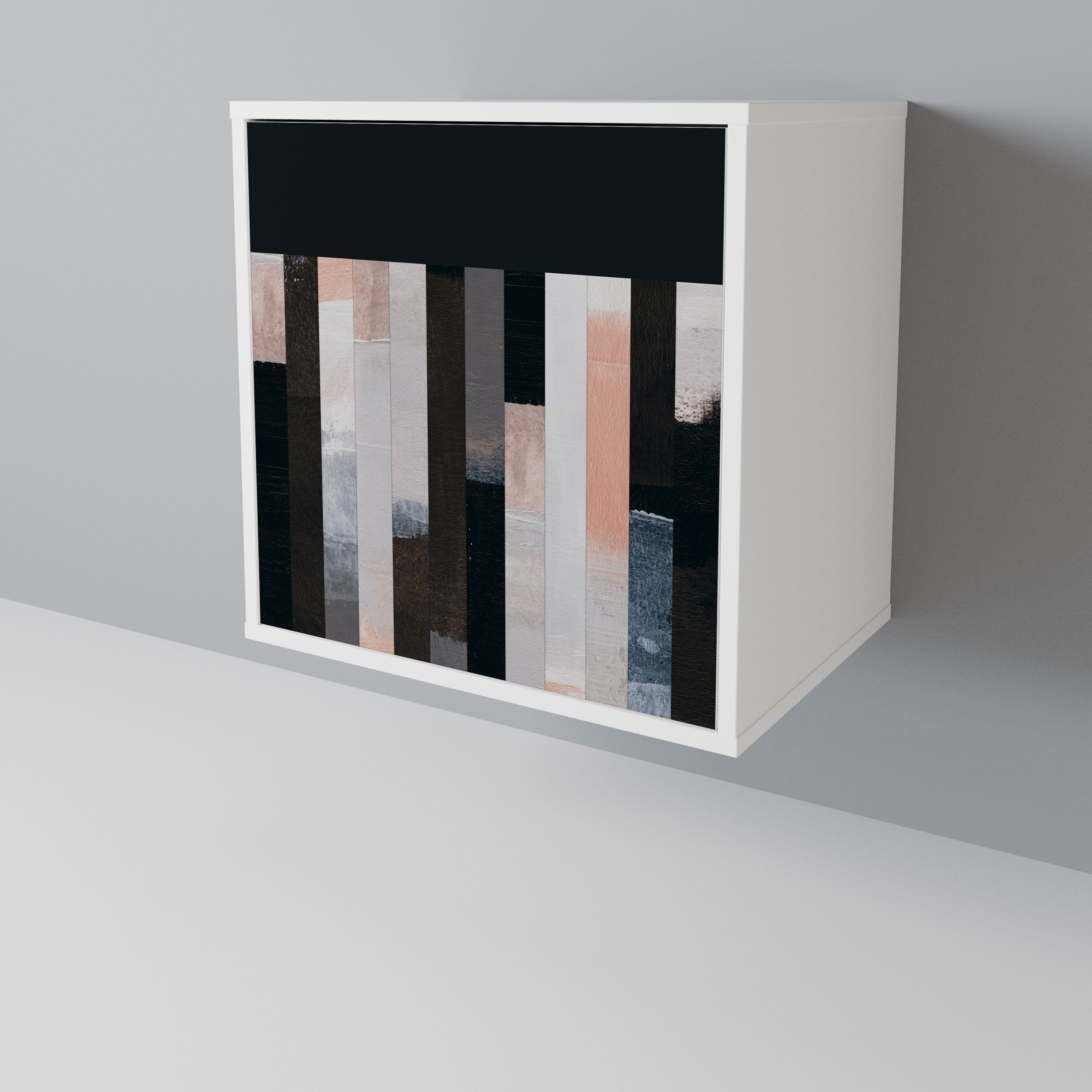 COLLAGE OF RECTANGLES Skänk med en dörr