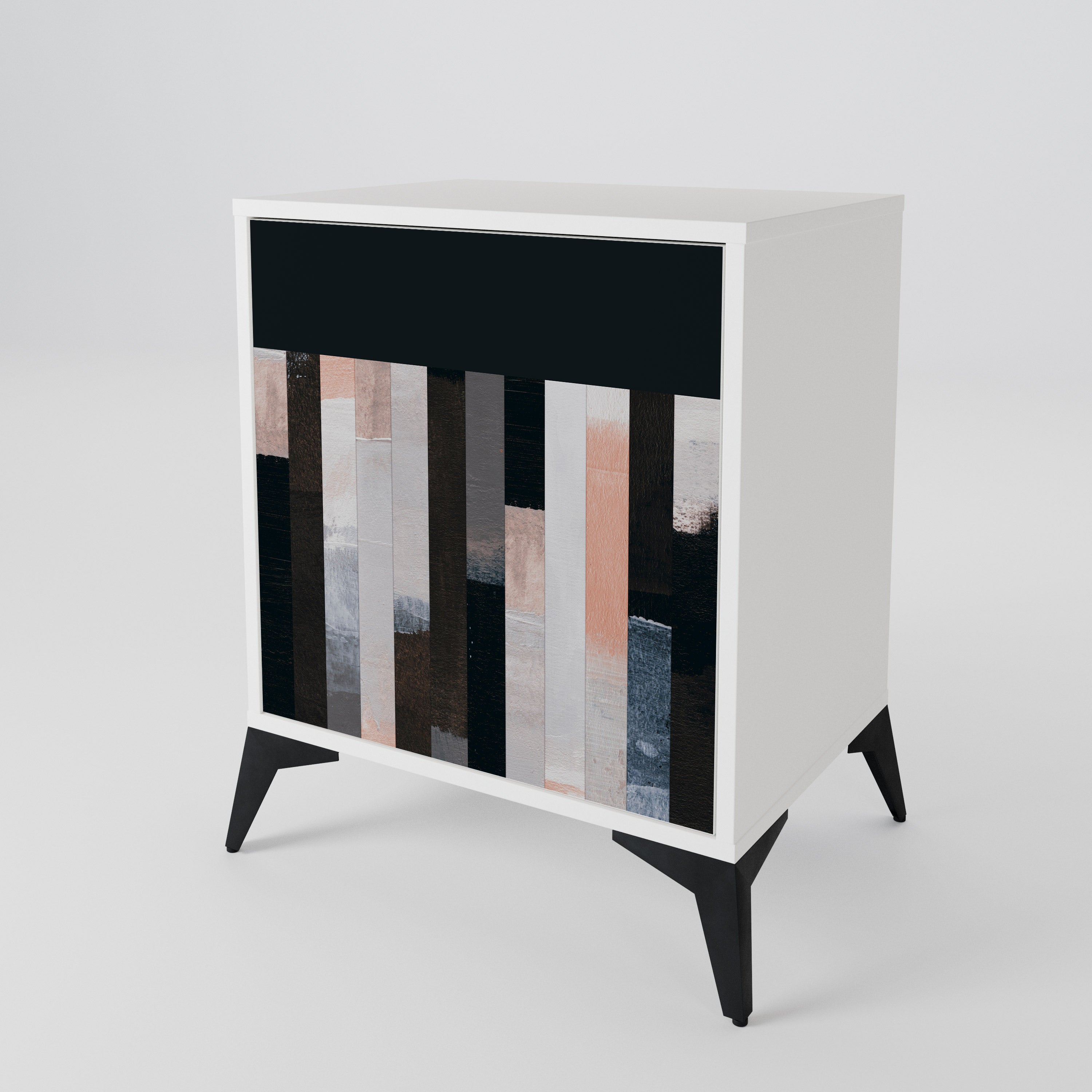 COLLAGE OF RECTANGLES Skänk med en dörr
