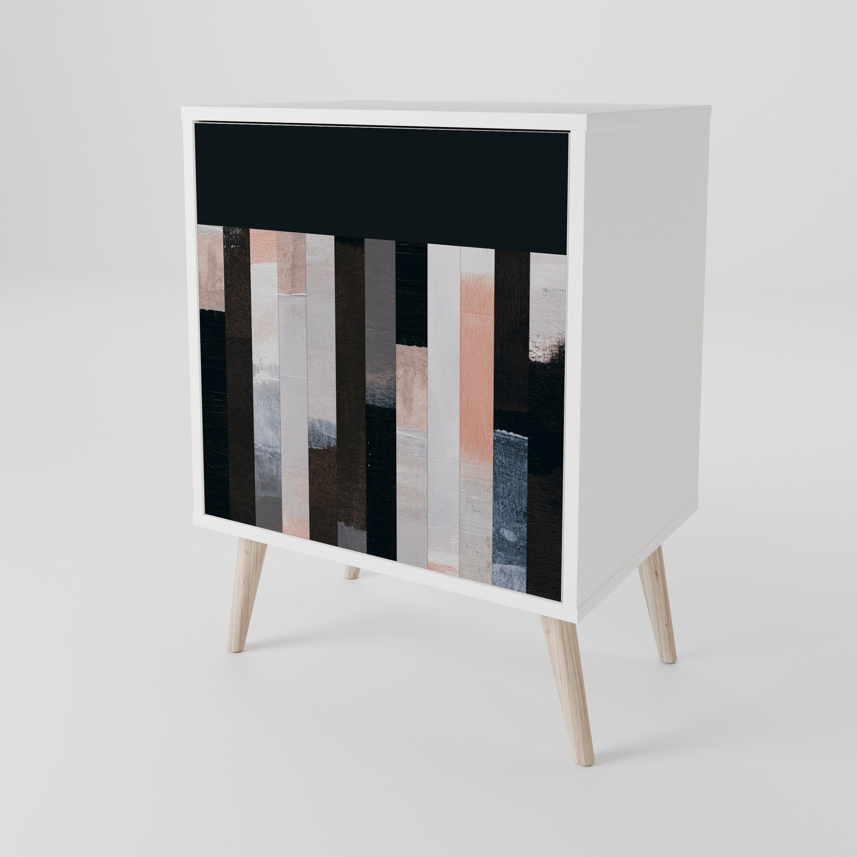 COLLAGE OF RECTANGLES Skänk med en dörr