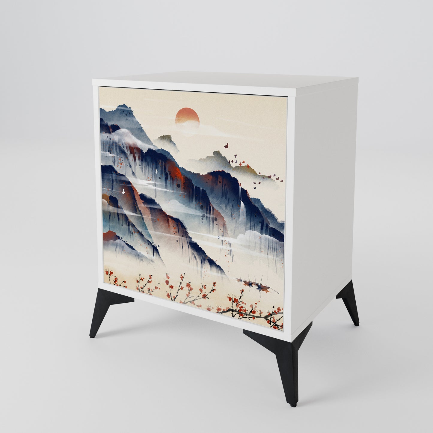 JAPANESE LANDSCAPE 1-Door Sideboard