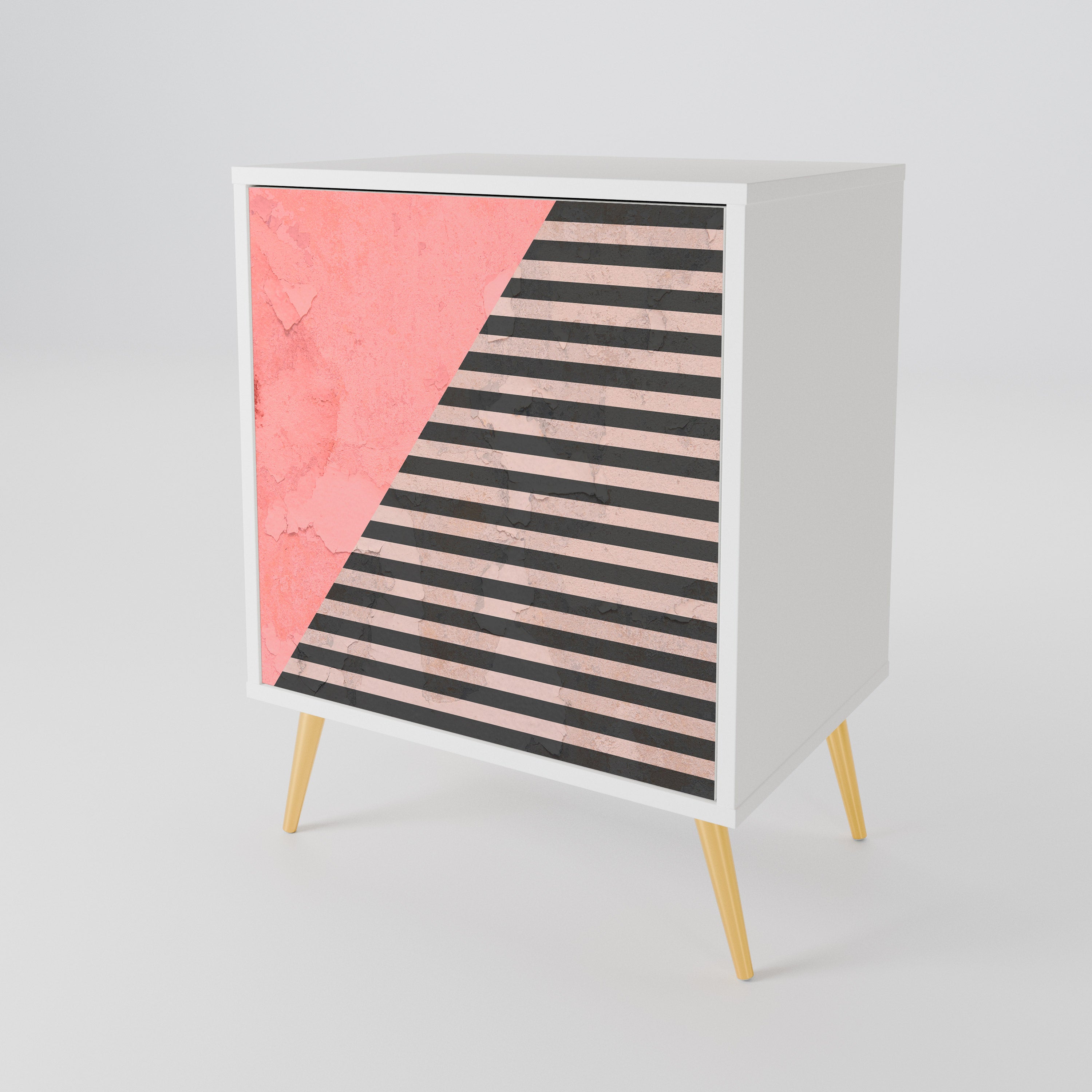 GLAMOROUS STRIPE Jednodveřová komoda