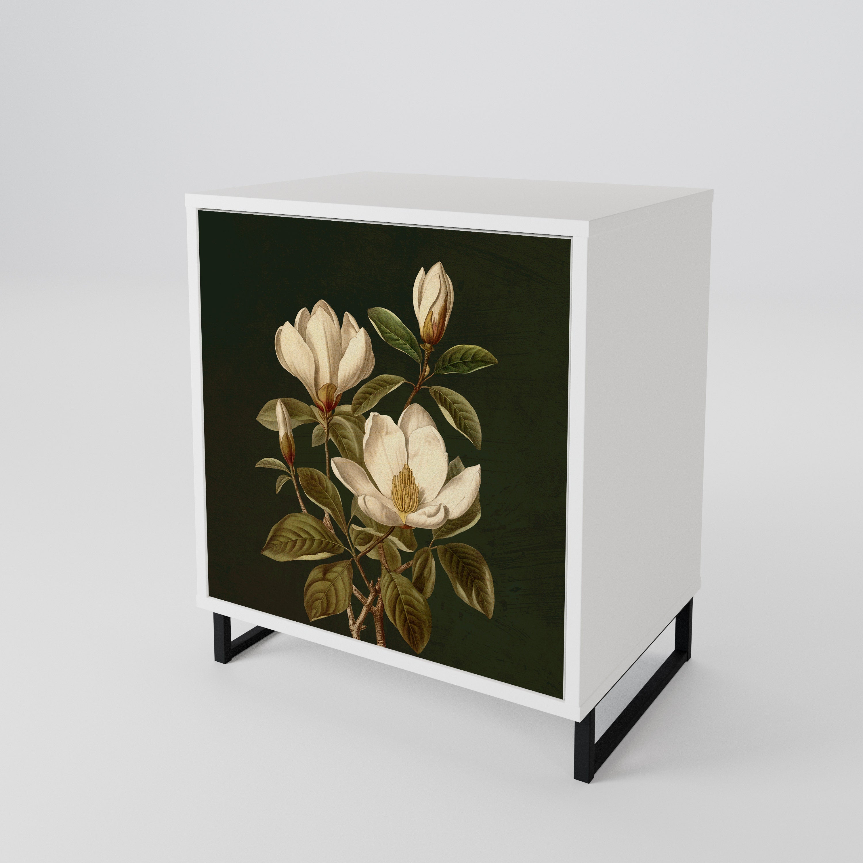 FLORAL NOIR Jednodveřová komoda
