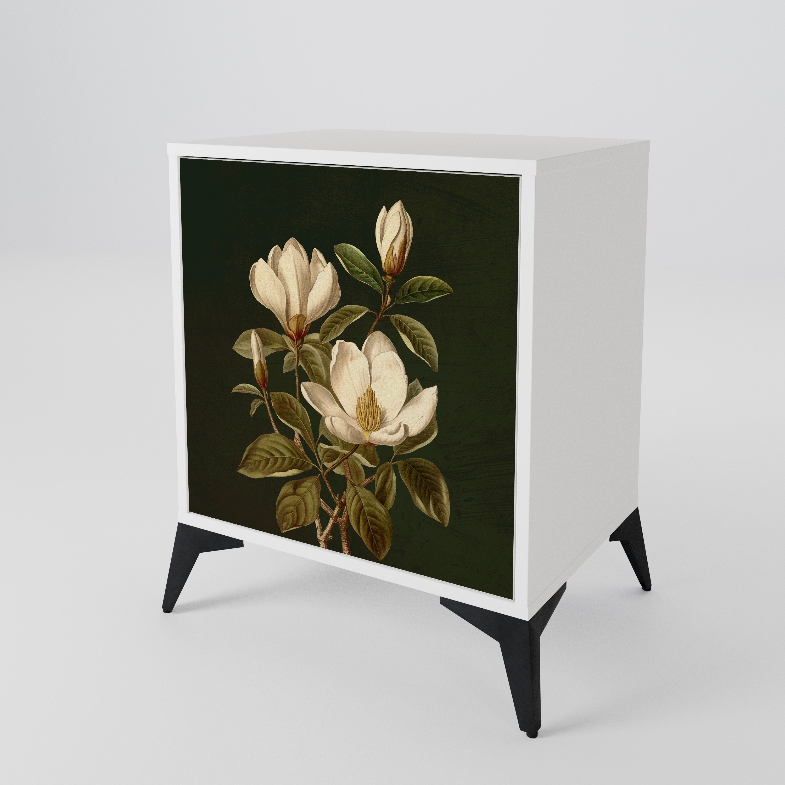 FLORAL NOIR Jednodveřová komoda