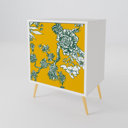 YELLOW CHINOISERIE 1-Door Sideboard