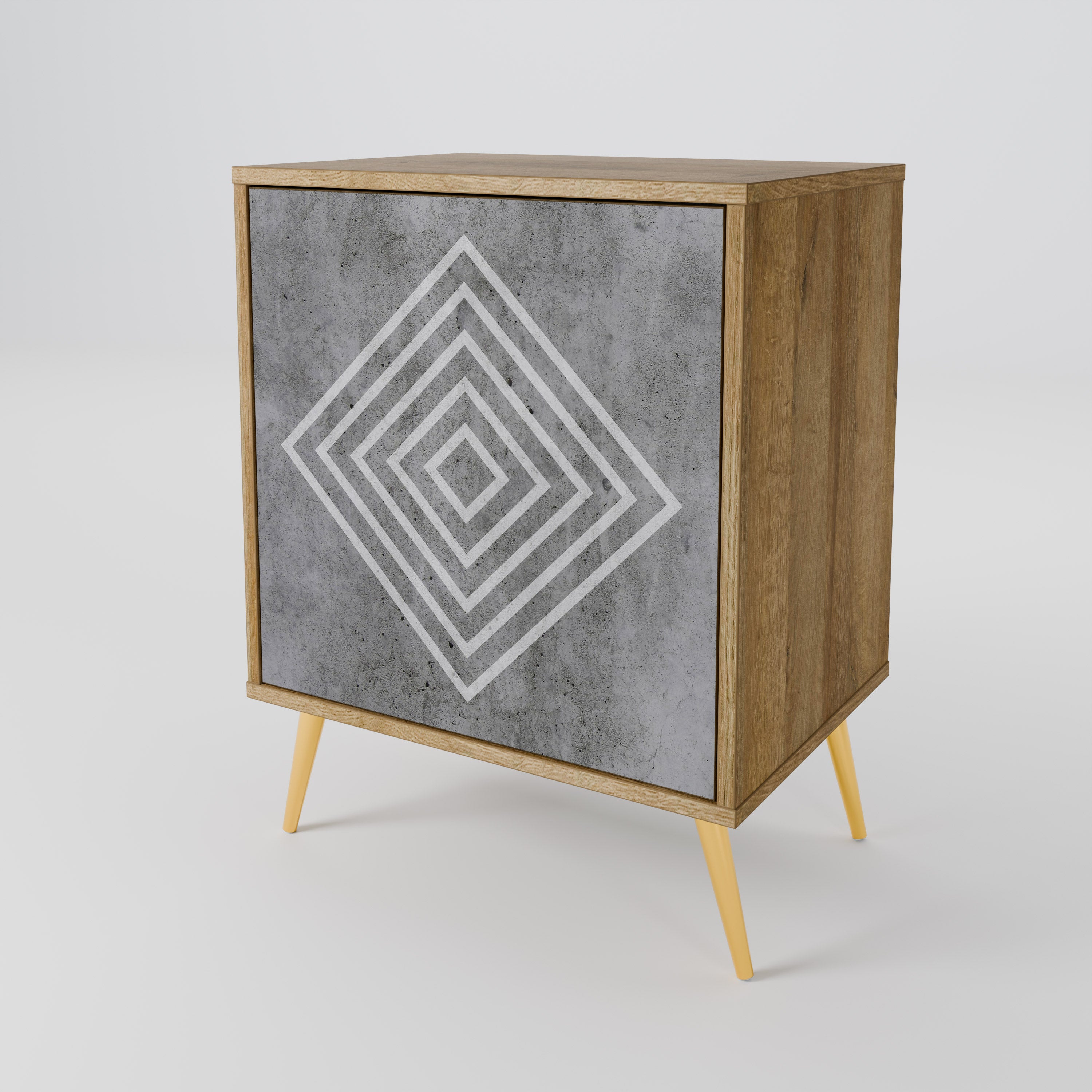 POLYGONAL ARTISTRY 1-Door Sideboard