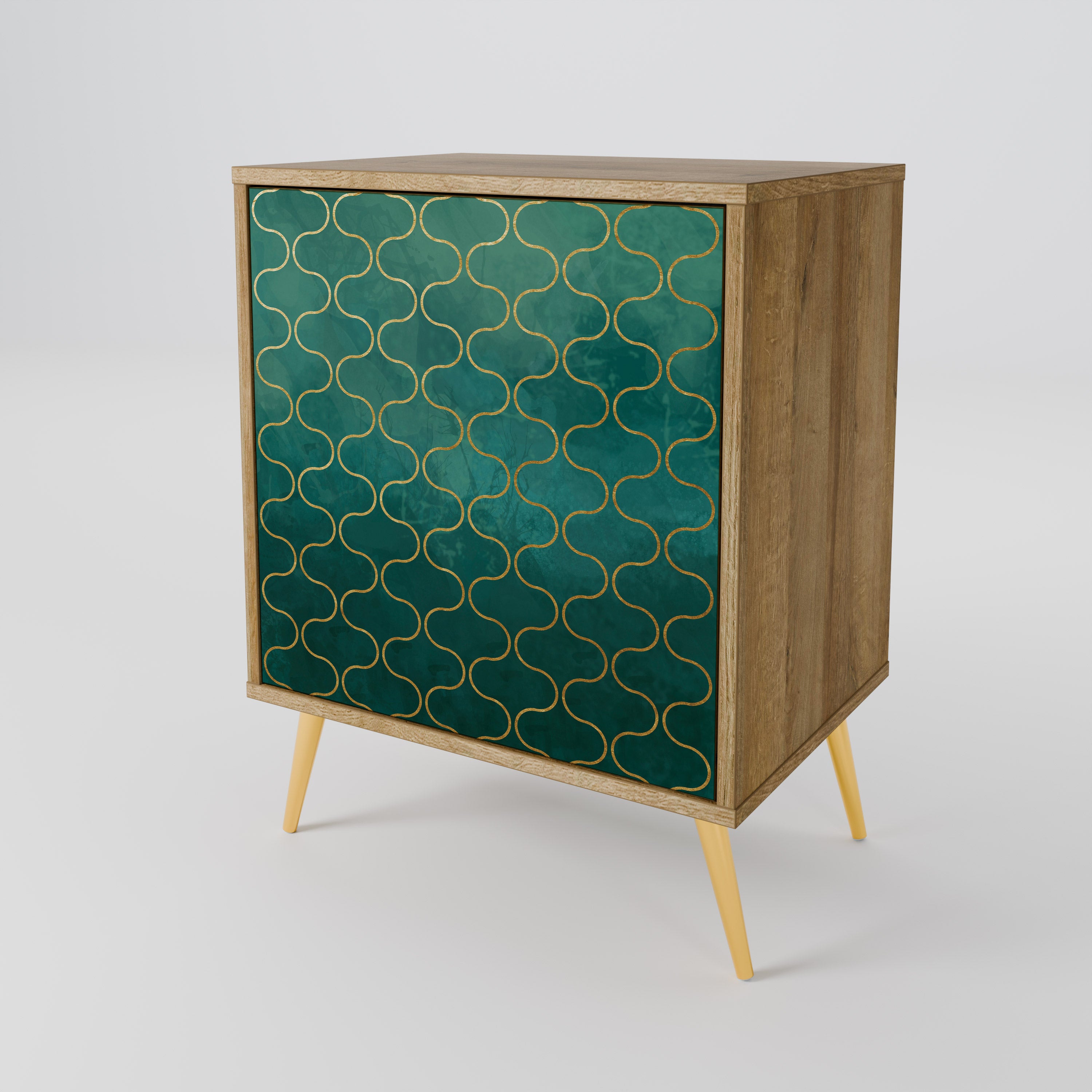 TESSELATED GREENERY 1-Door Sideboard