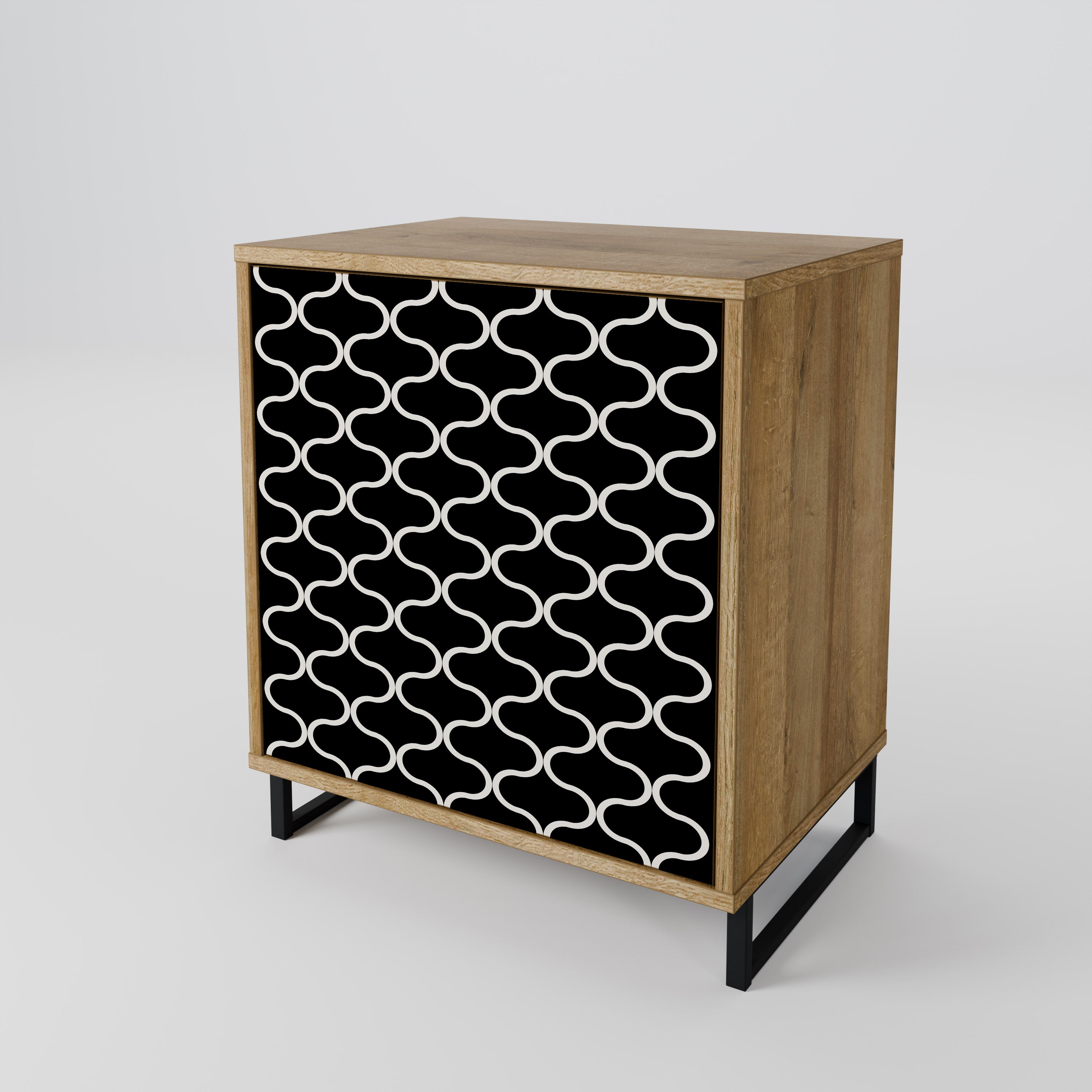 TESSELATED BLACKNESS 1-Door Sideboard