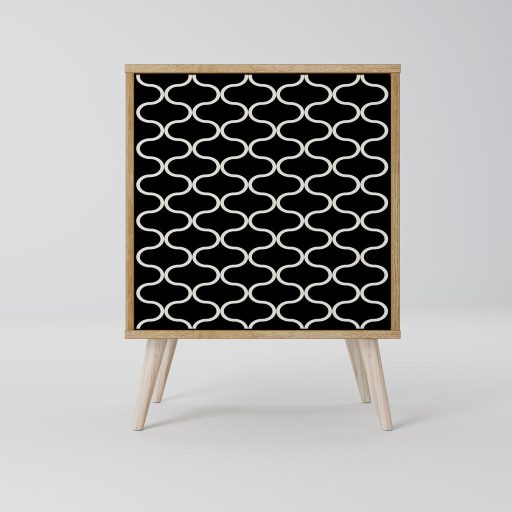 TESSELATED BLACKNESS 1-Door Sideboard